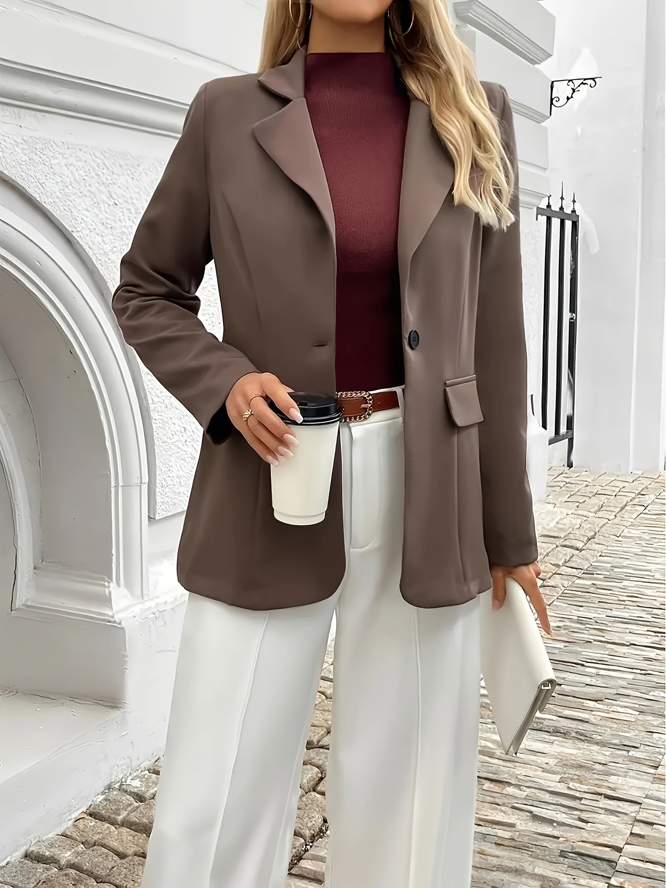 WL Atelier | Elegant Single-Breasted Blazer with X-Silhouette