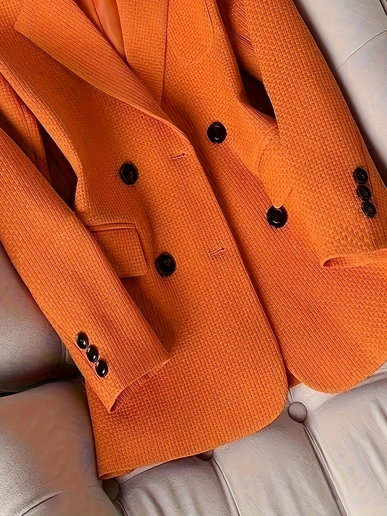 WL Atelier | Vibrant Orange Double-Breasted Blazer