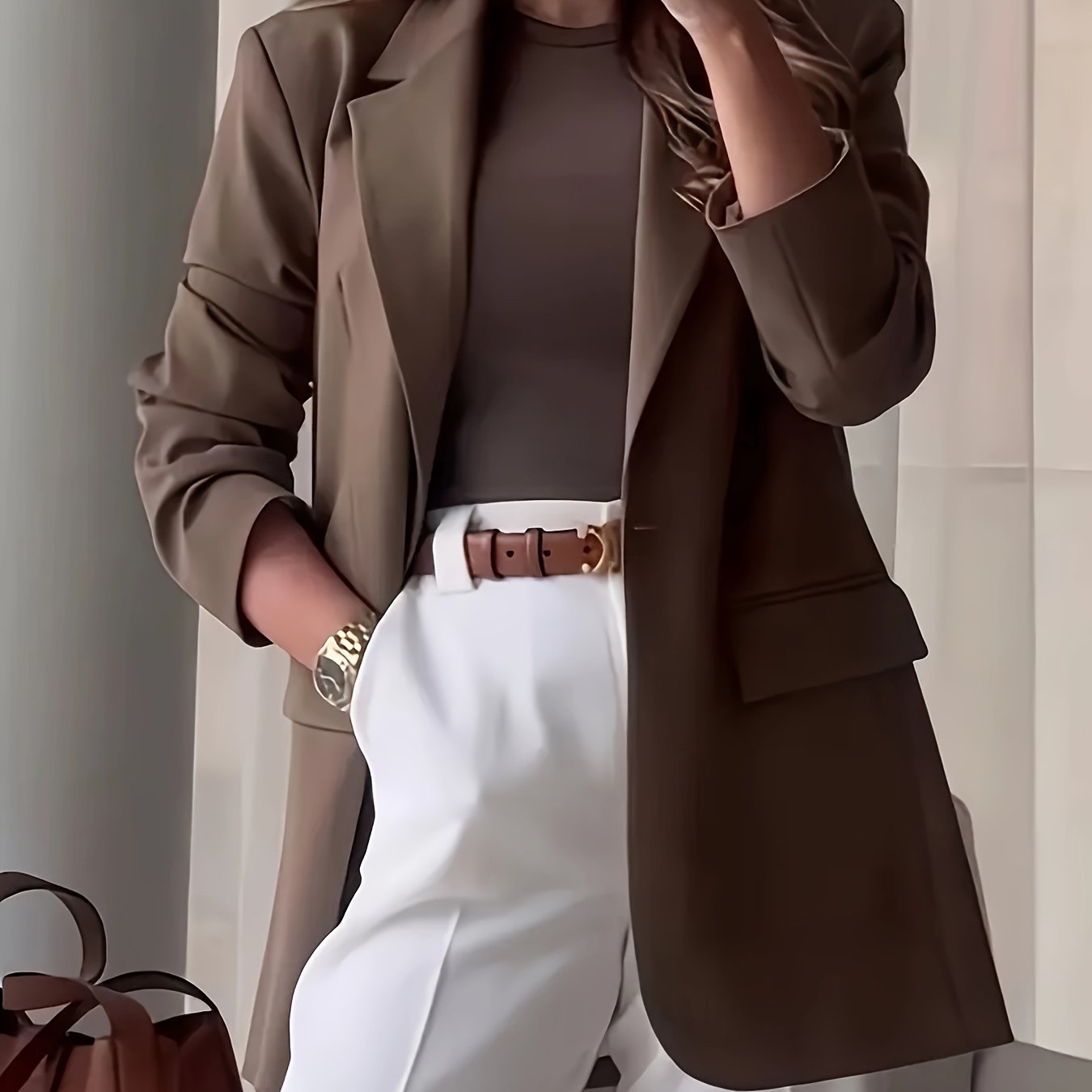 WL Atelier | Elegant Single-Breasted Blazer with X-Silhouette