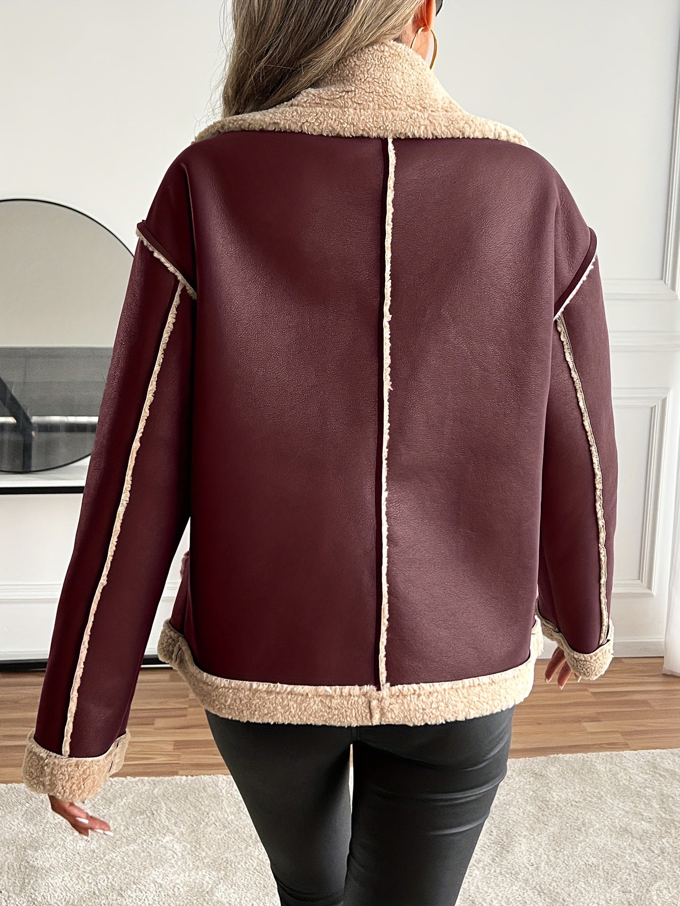 WL Atelier | Elegant Faux Fur-Lined Motorcycle Jacket