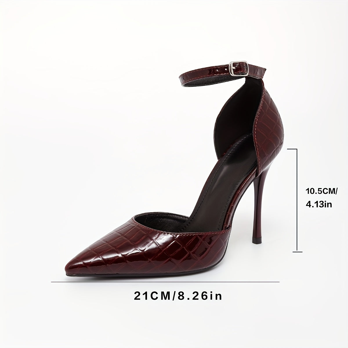 WL Atelier | Burgundy Snake-Print Pointed-Toe Stiletto Heels