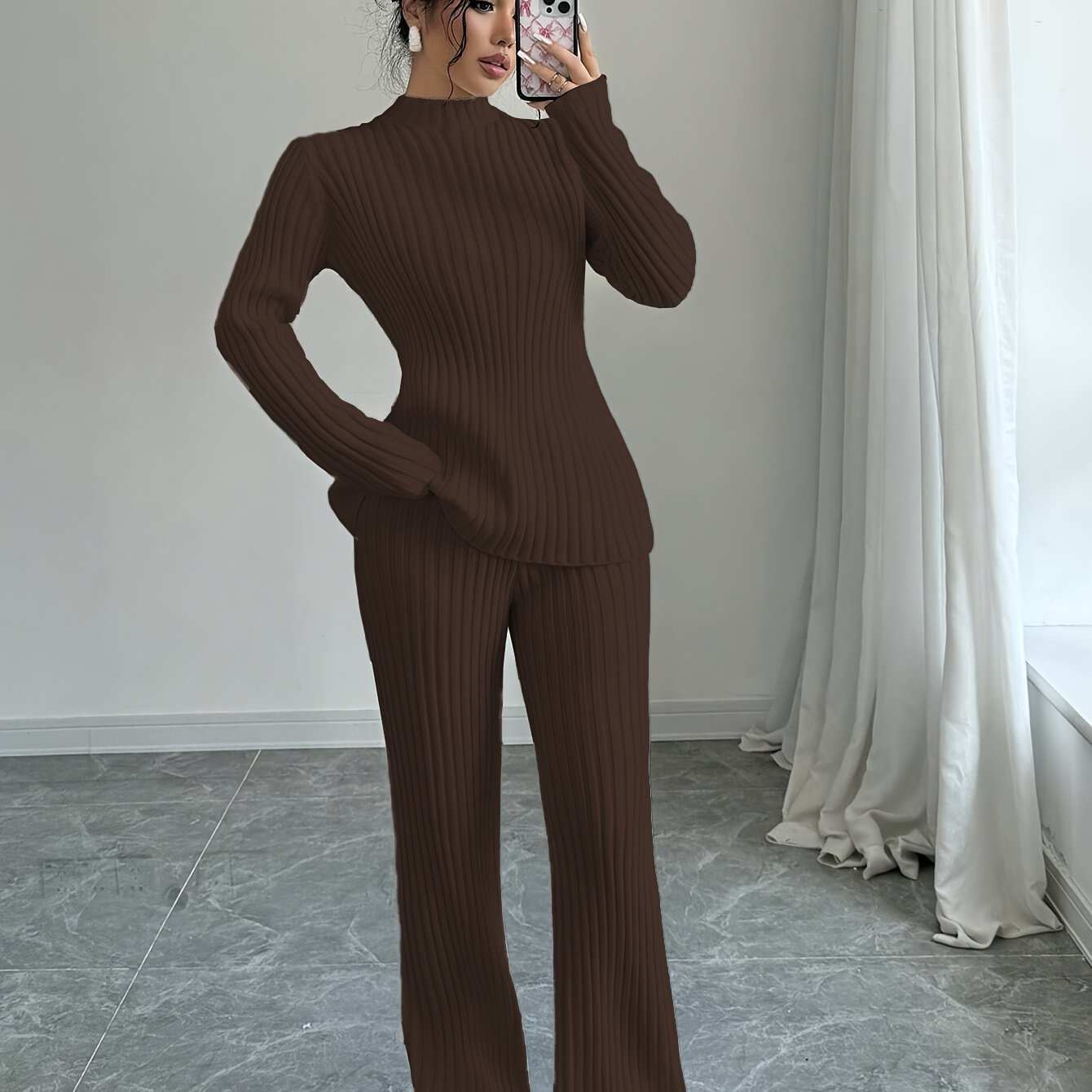 WL Atelier | Elegant Autumn/Winter Long-Sleeve & Pants Two-Piece Set