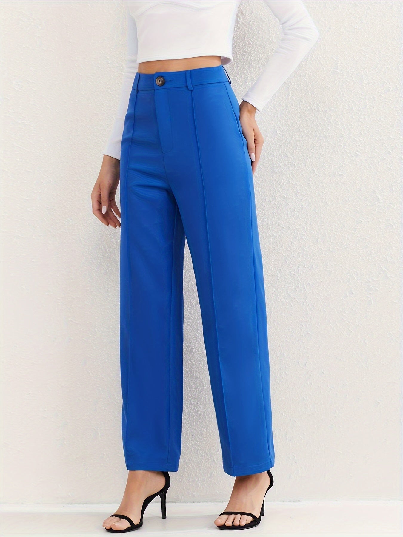 WL Atelier | Elegant High-Waisted Pintuck Straight-Leg Pants