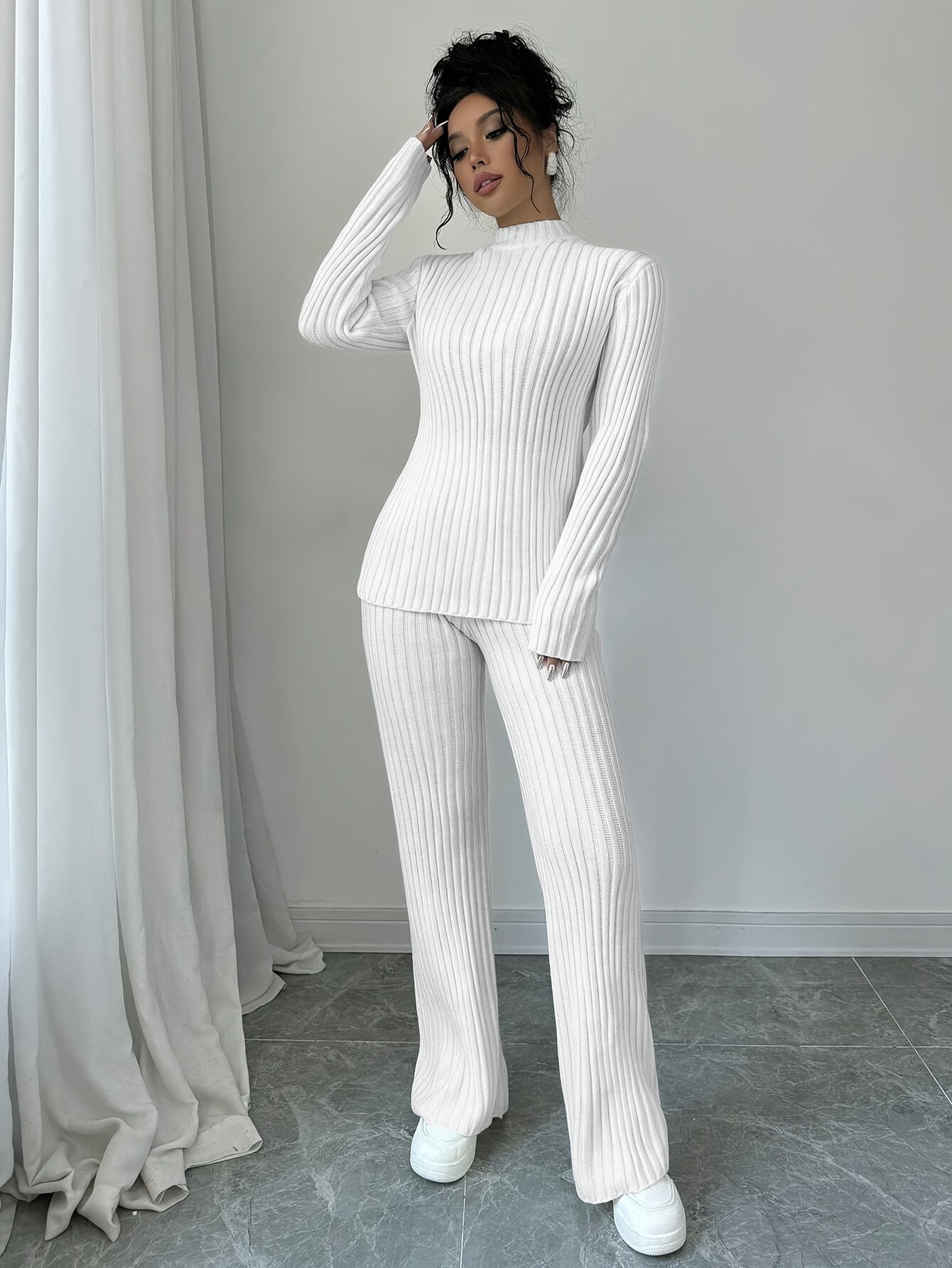 WL Atelier | Elegant Autumn/Winter Long-Sleeve & Pants Two-Piece Set