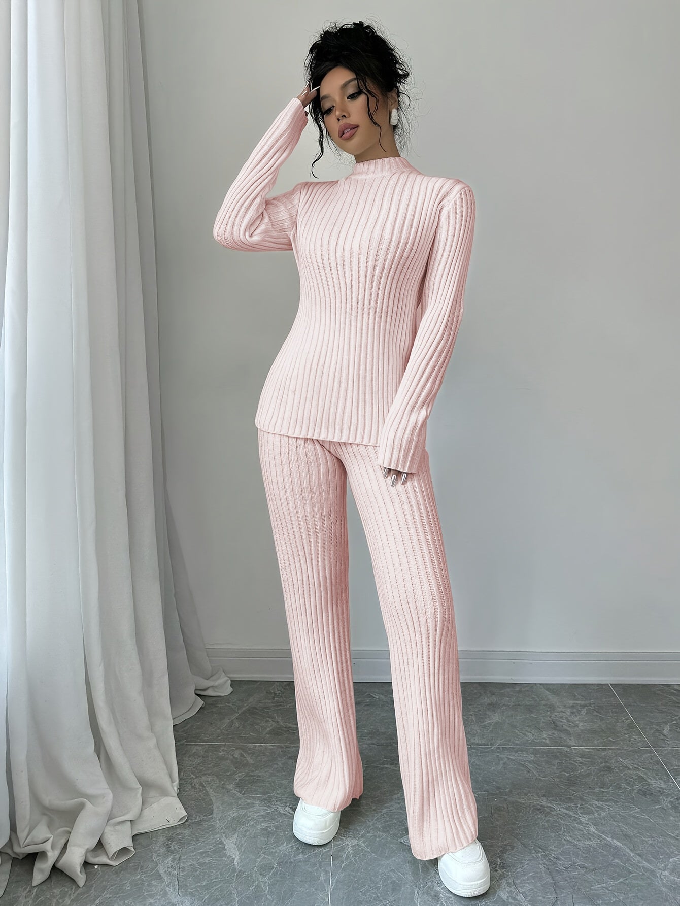 WL Atelier | Elegant Autumn/Winter Long-Sleeve & Pants Two-Piece Set