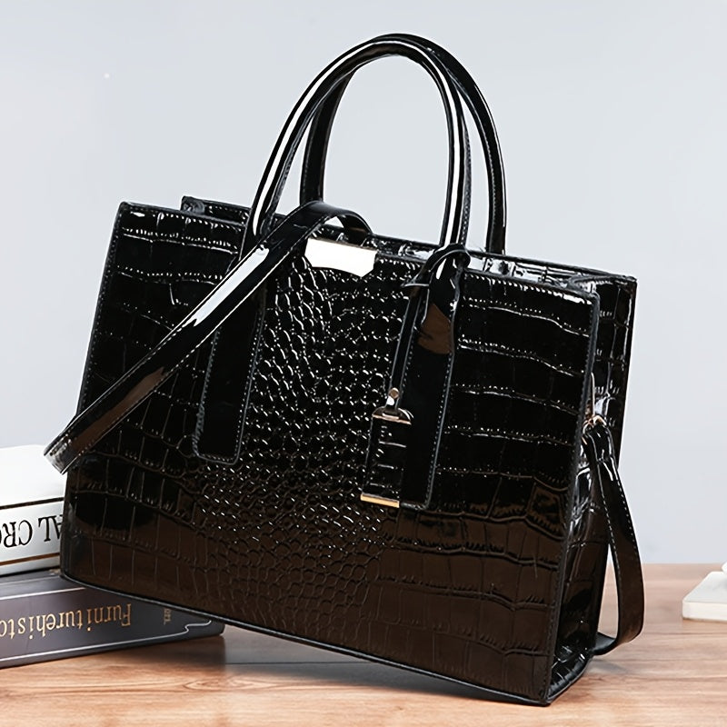 WL Atelier | Large Capacity Crocodile Pattern Tote Bag