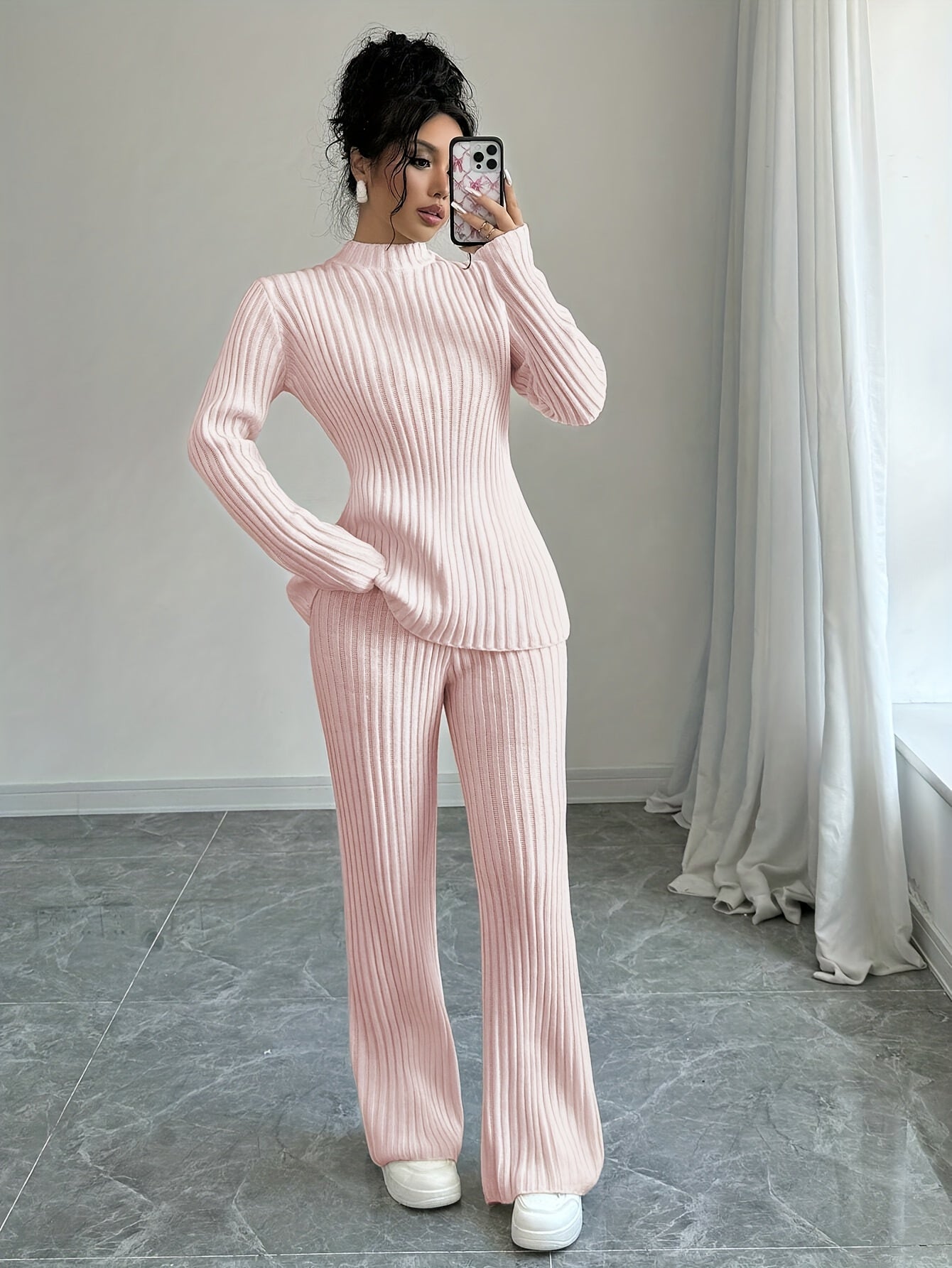 WL Atelier | Elegant Autumn/Winter Long-Sleeve & Pants Two-Piece Set