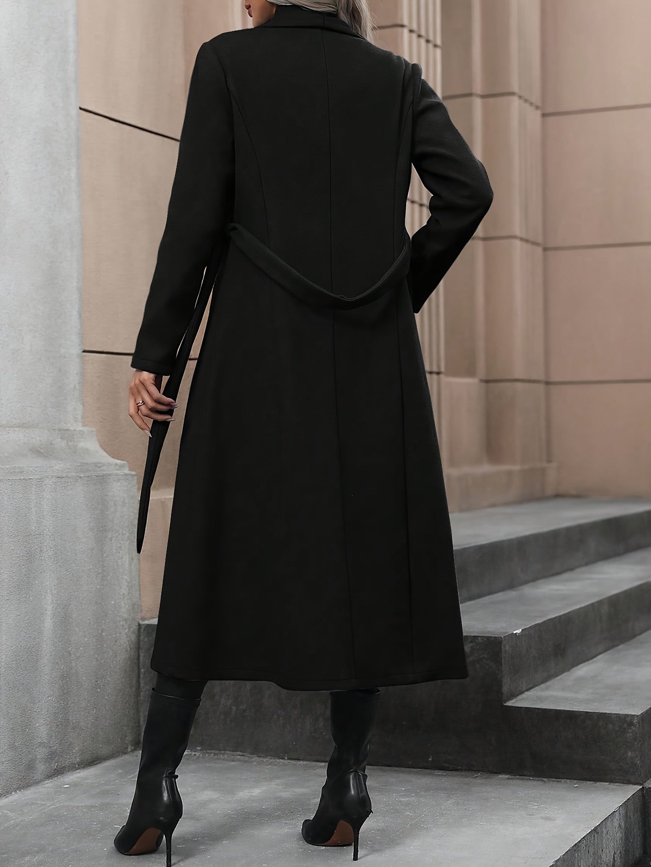 WL Atelier | Autumn/Winter Belted Fleece Coat with Large Lapels