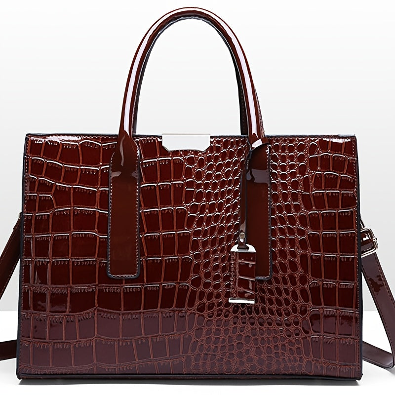 WL Atelier | Large Capacity Crocodile Pattern Tote Bag