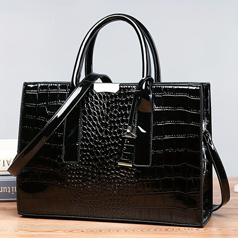 WL Atelier | Large Capacity Crocodile Pattern Tote Bag