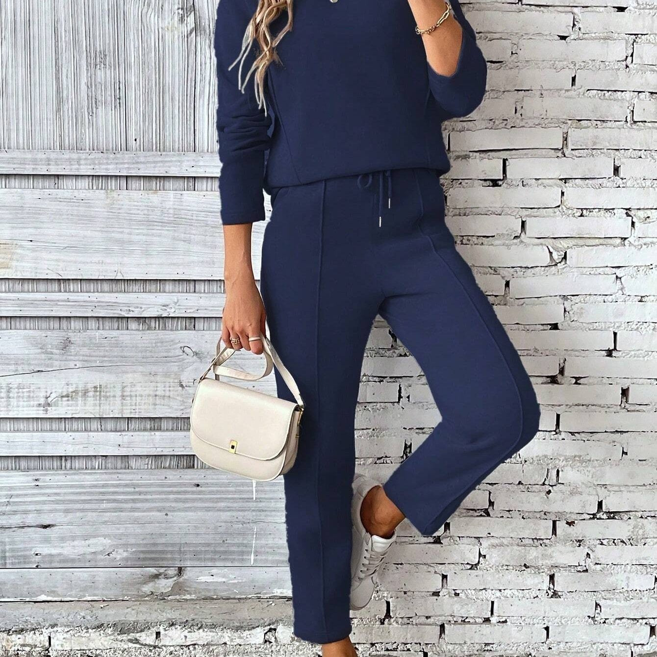 WL Atelier | Olive Green Solid Color Drawstring Pantsuit