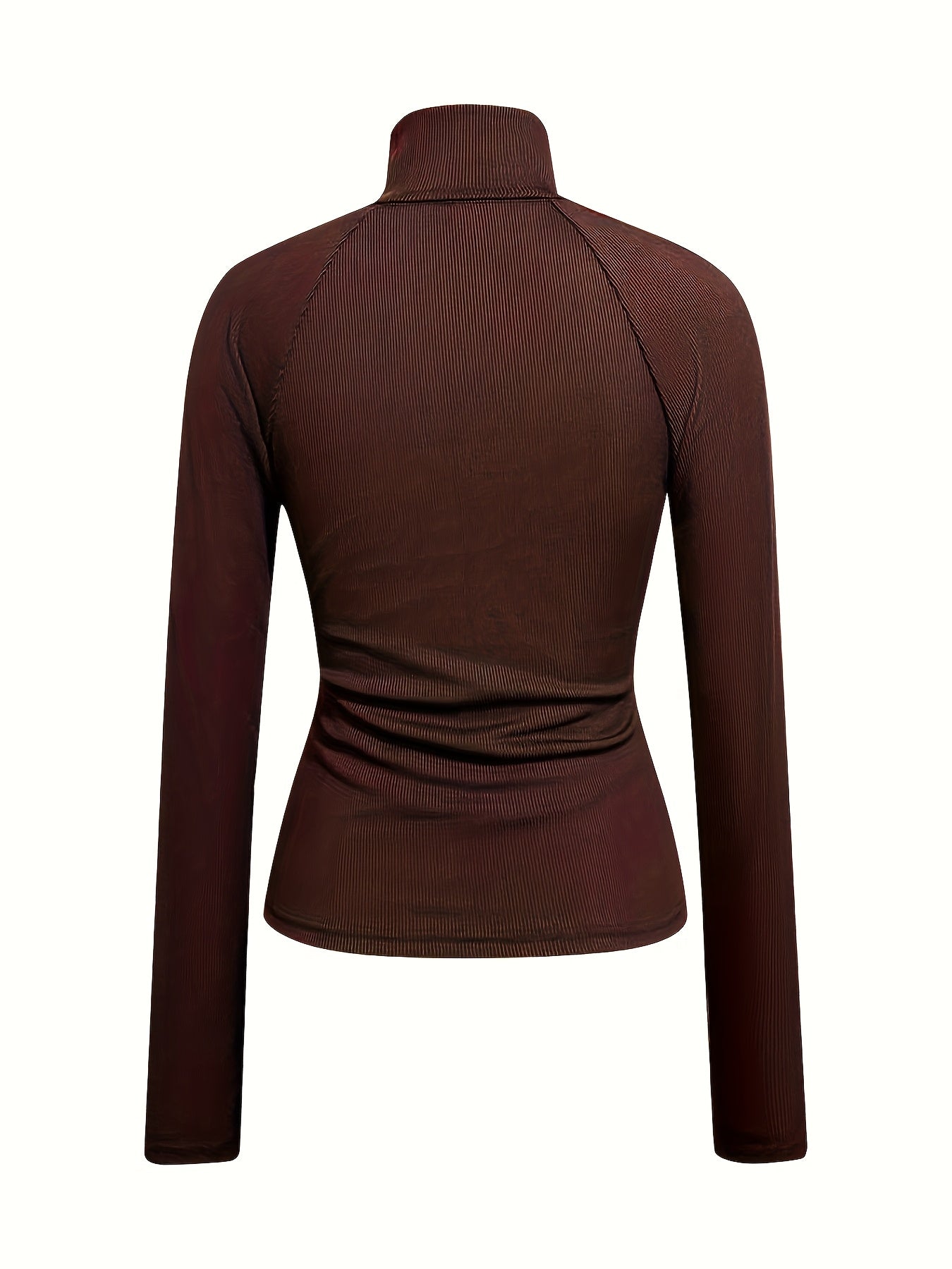 WL Atelier | Black Ribbed High-Neck Zip-Up Top