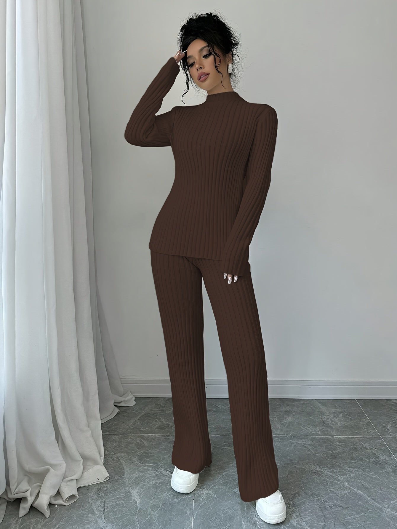 WL Atelier | Elegant Autumn/Winter Long-Sleeve & Pants Two-Piece Set