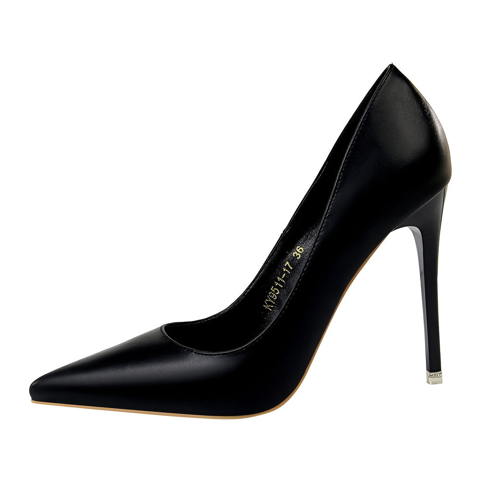 WL Atelier | Black Ultra-High Pointed-Toe Stiletto Heels