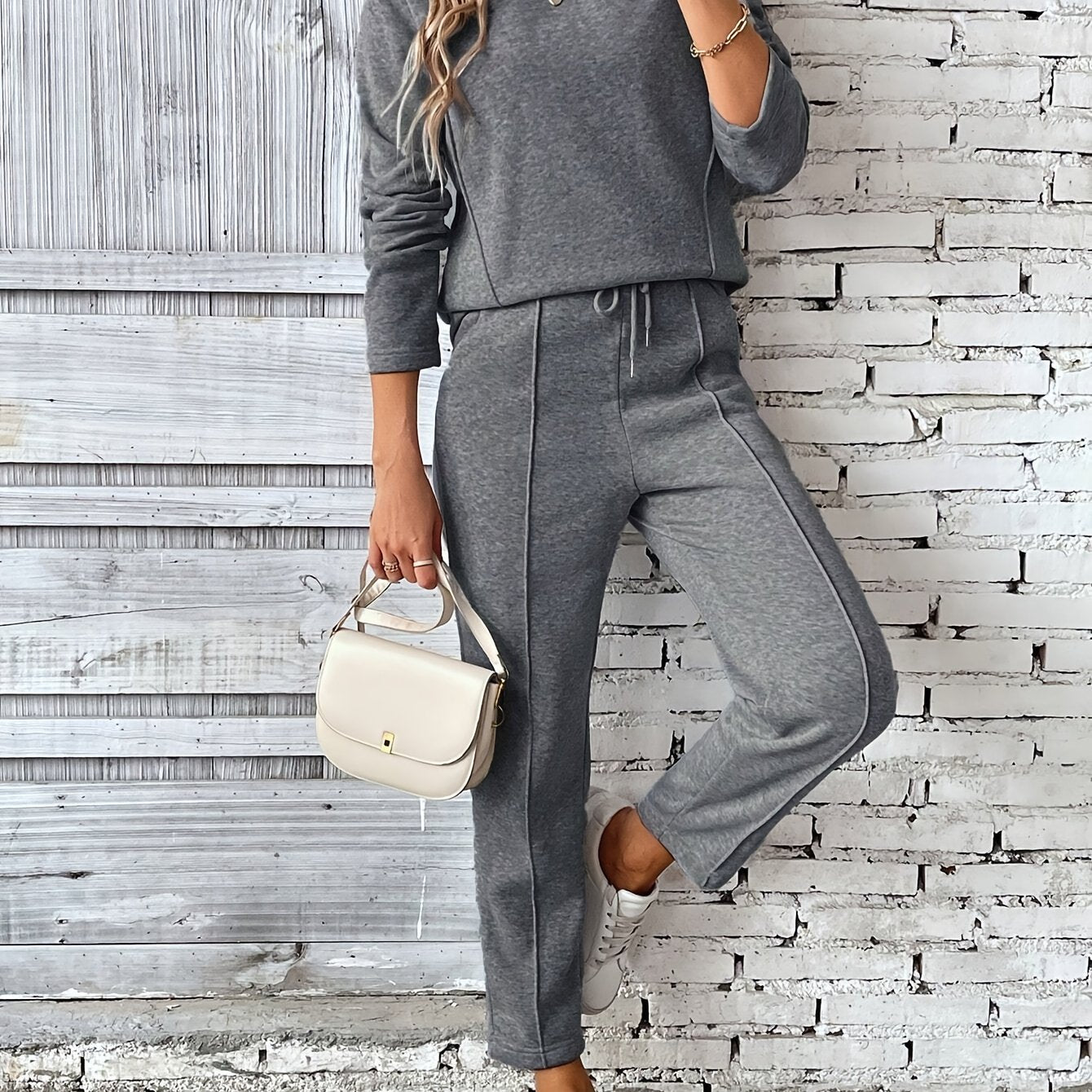 WL Atelier | Olive Green Solid Color Drawstring Pantsuit