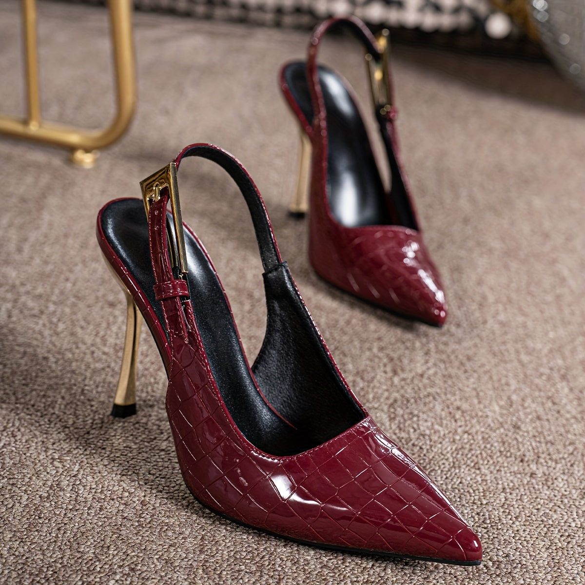 WL Atelier | Elegant 10cm Stiletto Heels with Buckle Strap