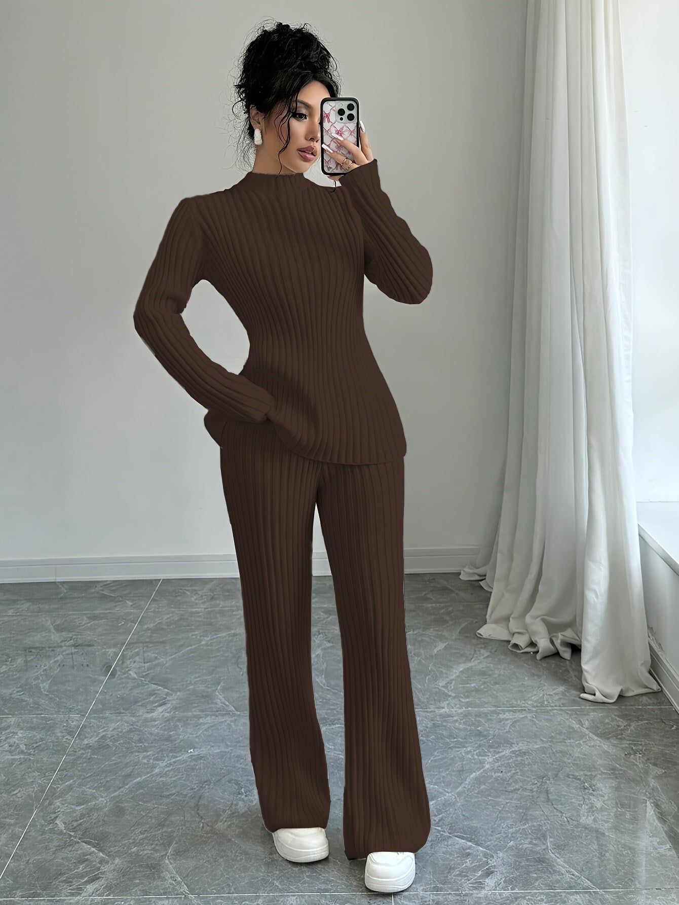 WL Atelier | Elegant Autumn/Winter Long-Sleeve & Pants Two-Piece Set