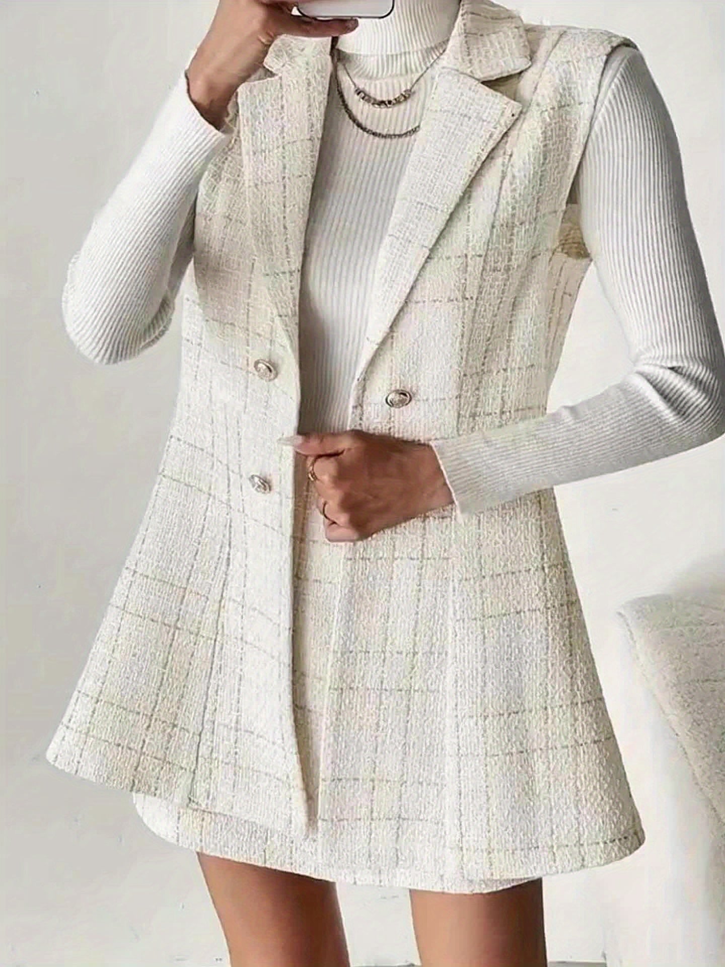 WL Atelier | Elegant Vest Jacket & Midi Skirt Set