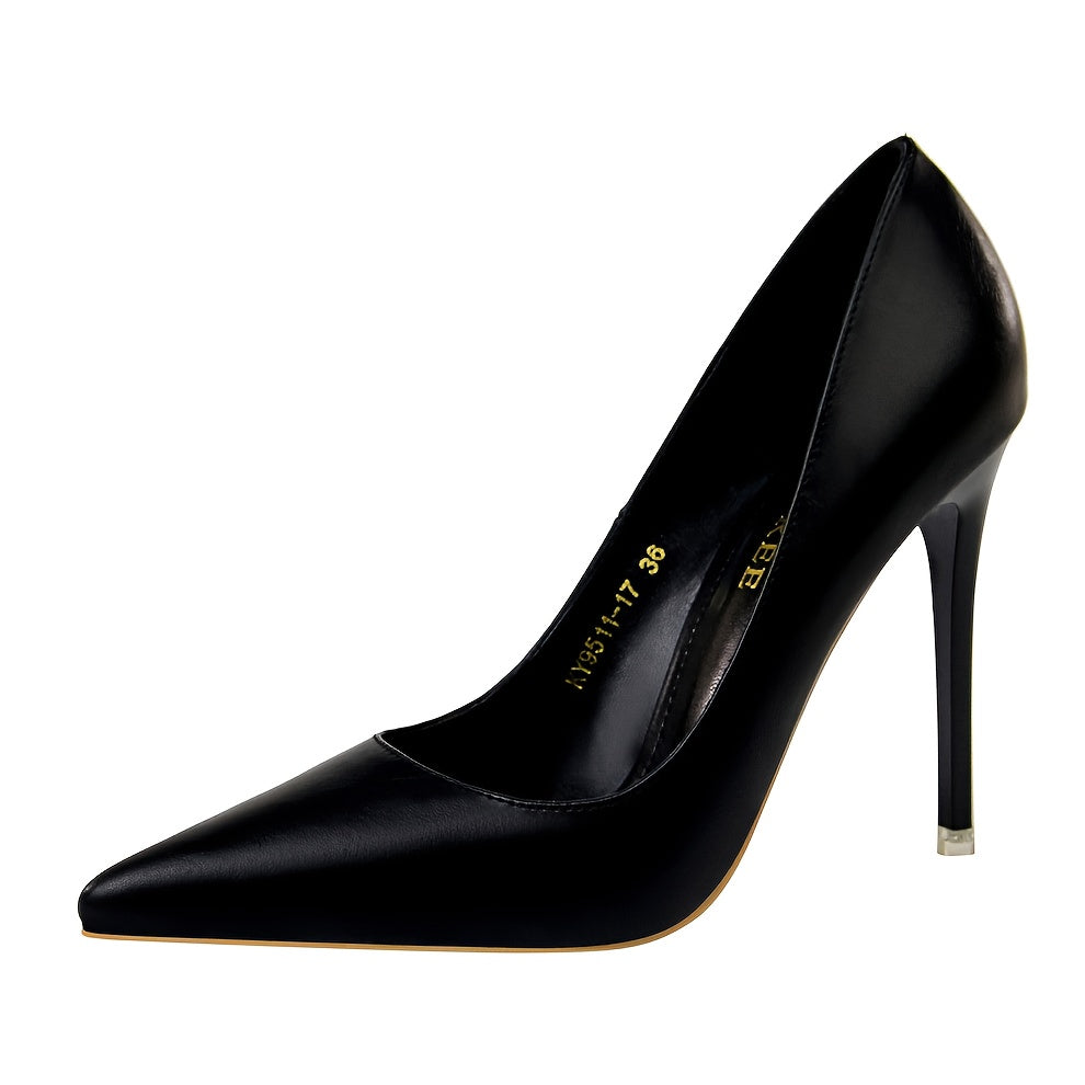 WL Atelier | Black Ultra-High Pointed-Toe Stiletto Heels