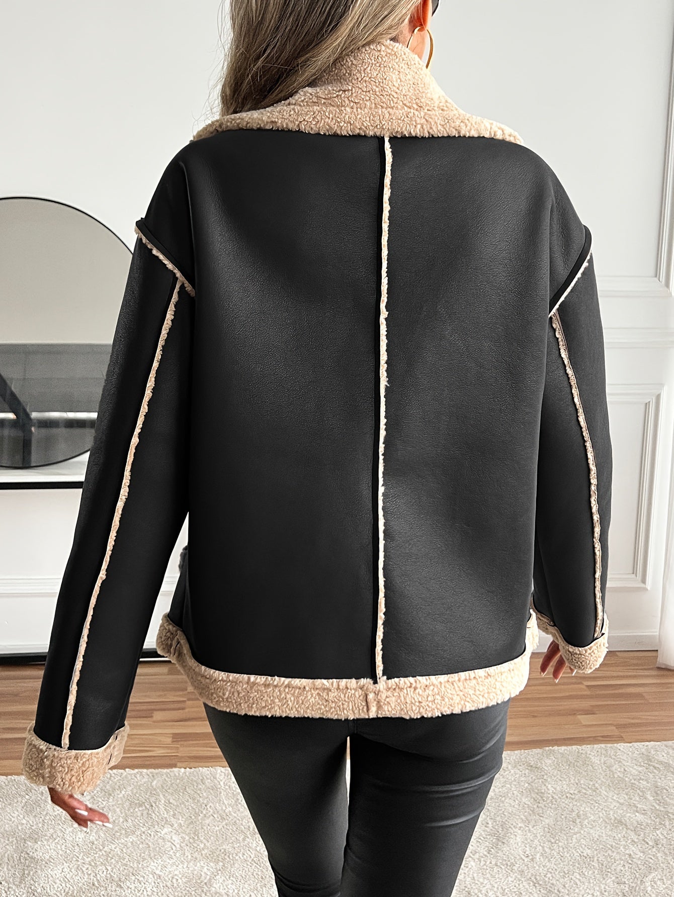WL Atelier | Elegant Faux Fur-Lined Motorcycle Jacket