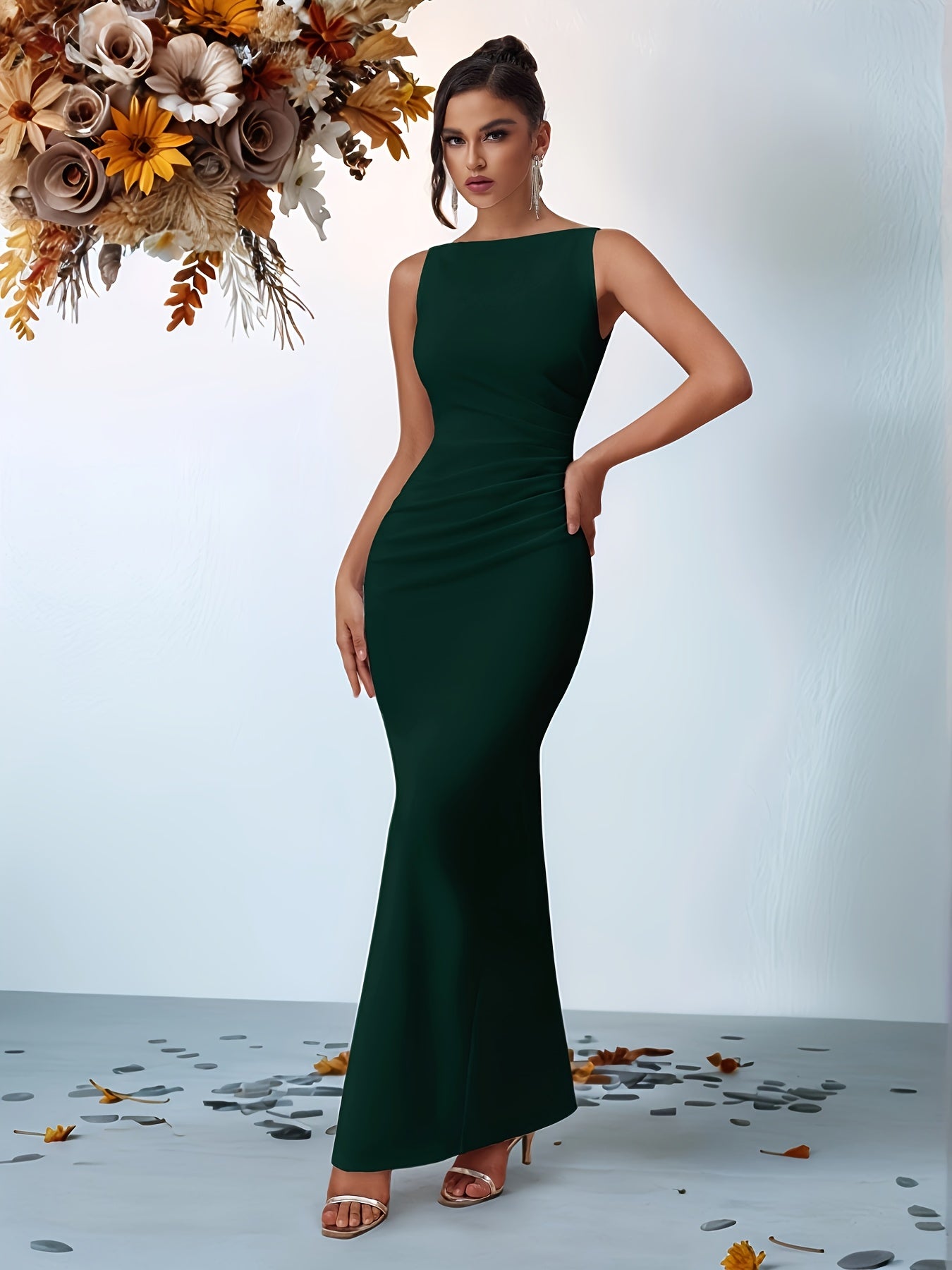WL Atelier | Elegant One-Shoulder Slit Evening Dress