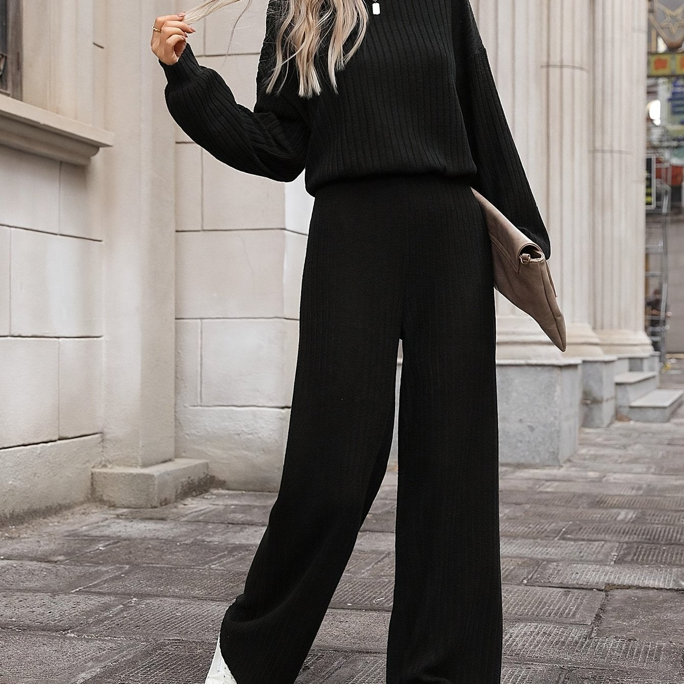 WL Atelier | Cozy Fleece-Lined Long-Sleeve Jumpsuit