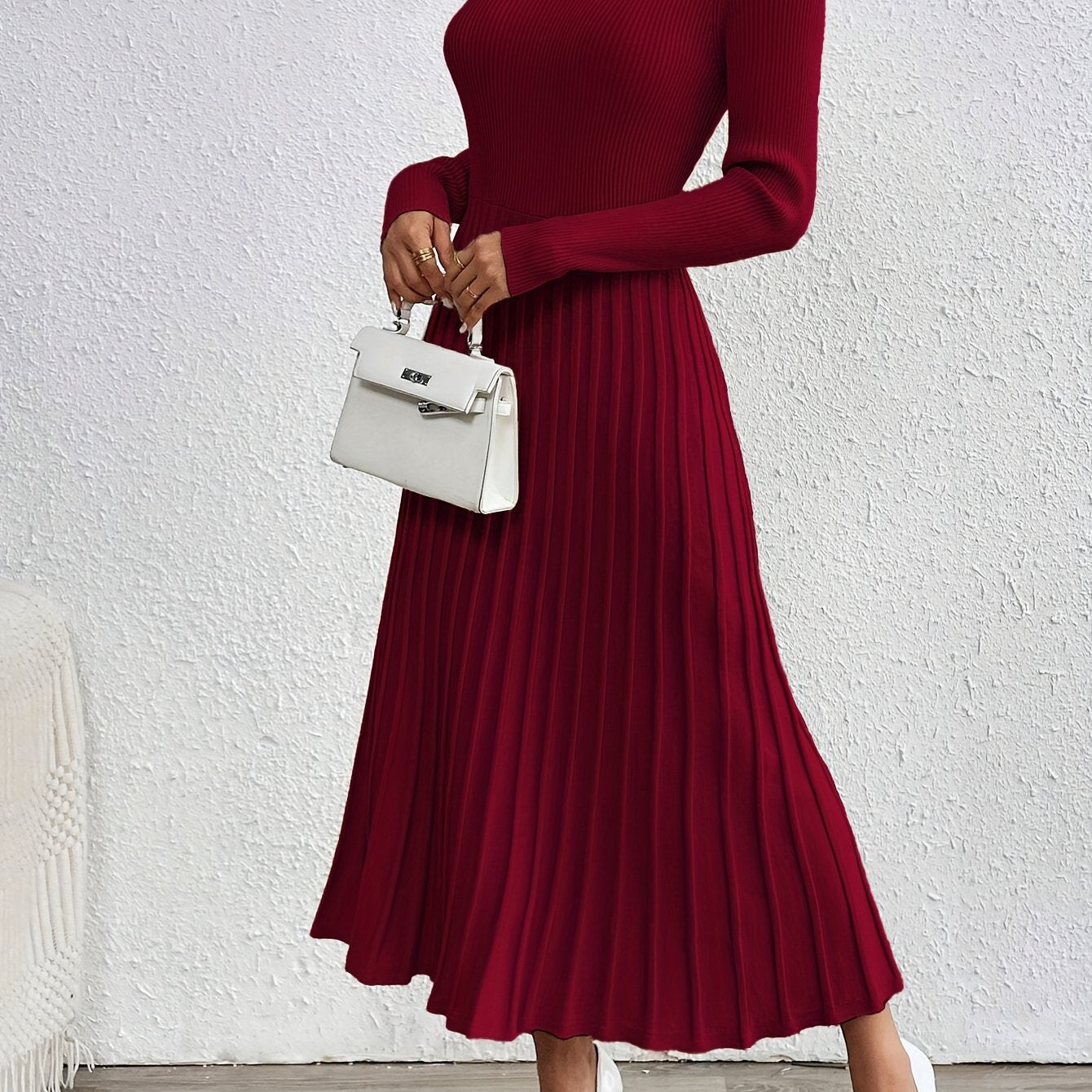 WL Atelier | Elegant High-Neck Long-Sleeve Dress