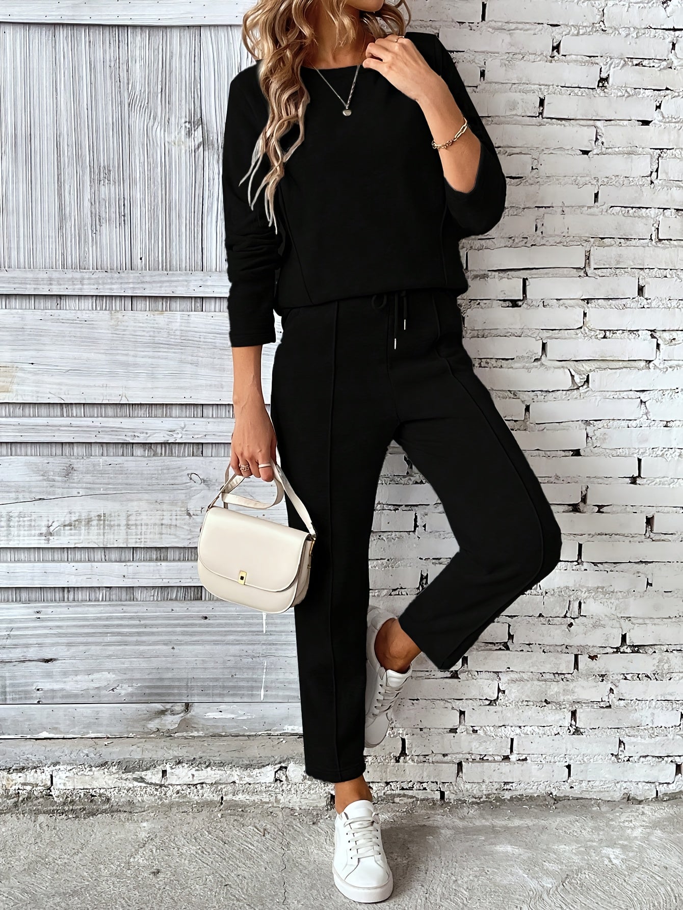 WL Atelier | Olive Green Solid Color Drawstring Pantsuit