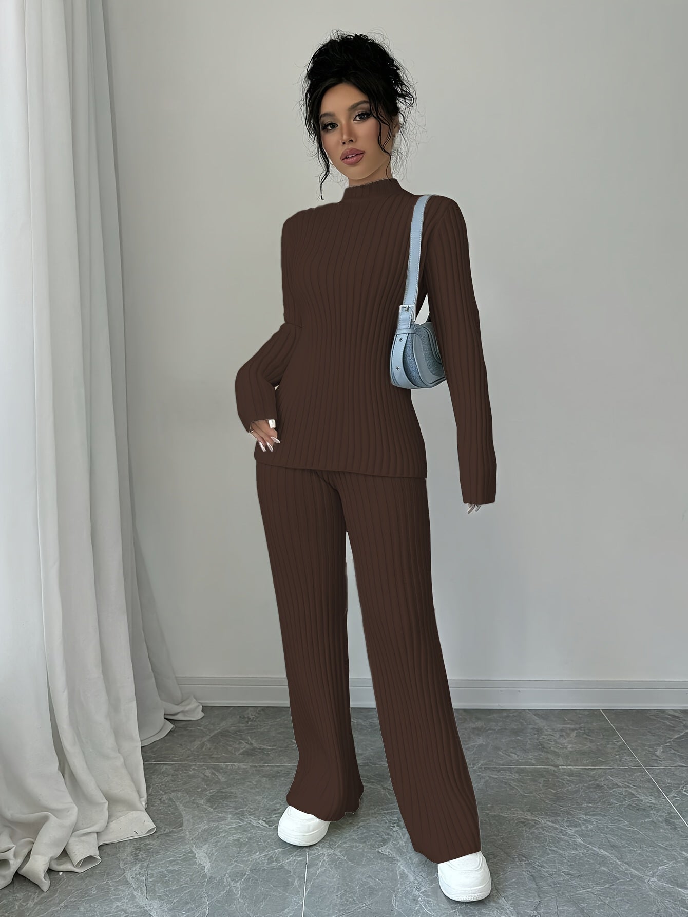 WL Atelier | Elegant Autumn/Winter Long-Sleeve & Pants Two-Piece Set
