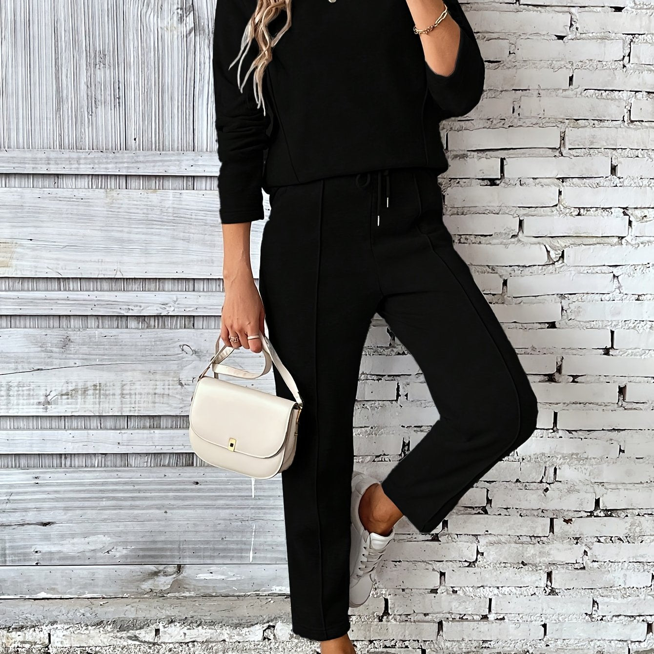 WL Atelier | Olive Green Solid Color Drawstring Pantsuit
