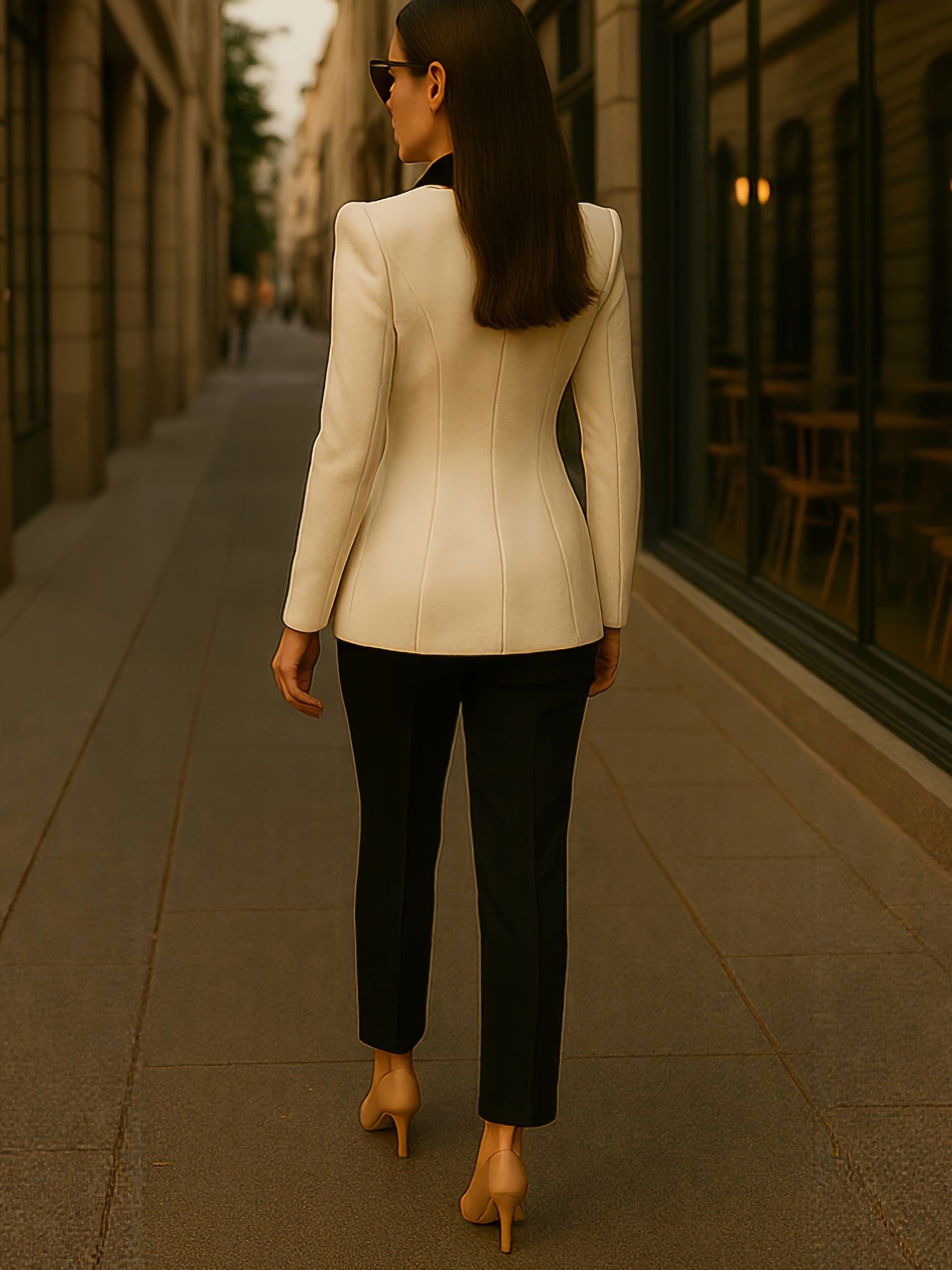 WL Atelier | Premium Two-Piece Suit with Golden-Trimmed Jacket & Pants