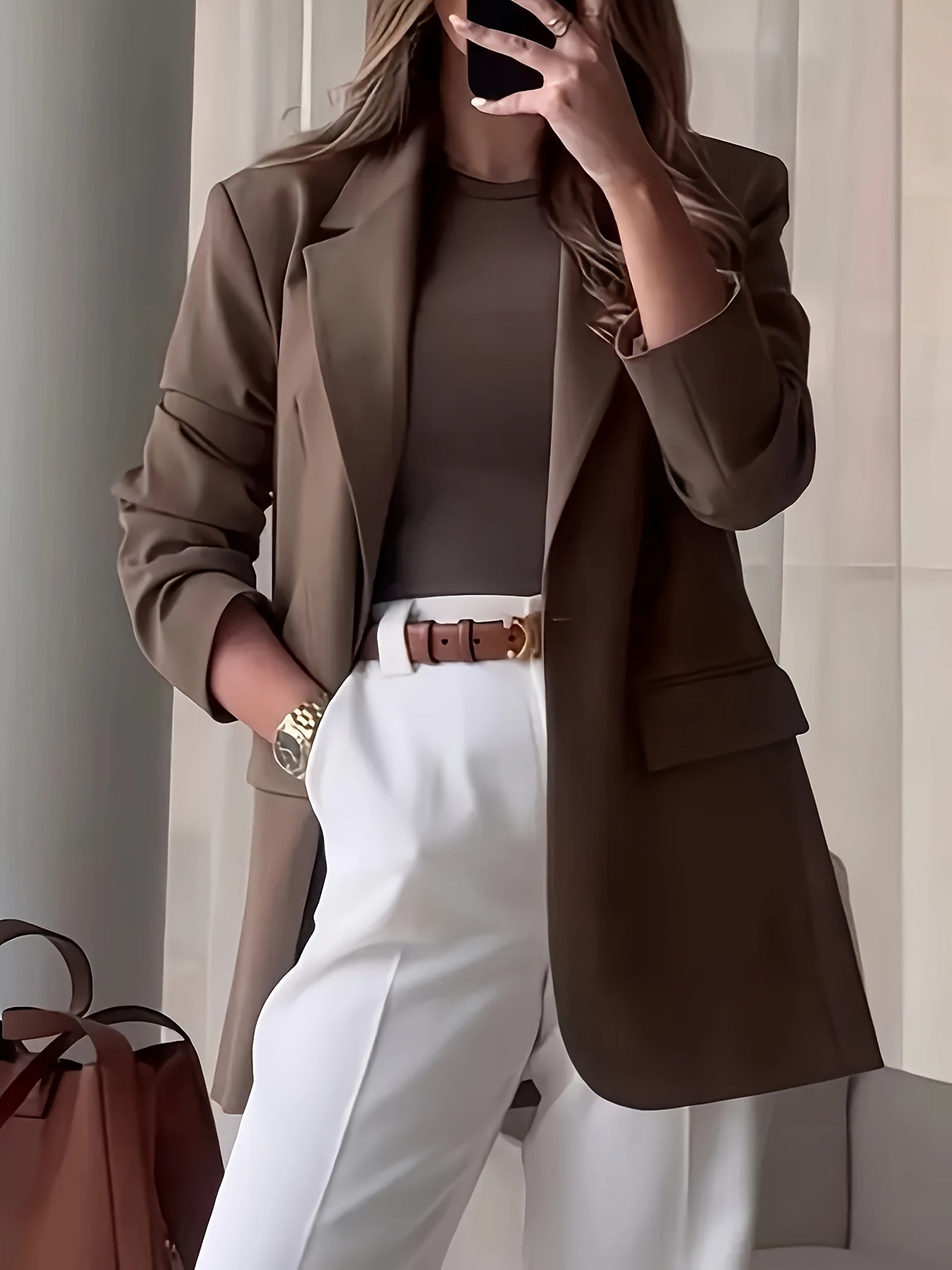 WL Atelier | Elegant Single-Breasted Blazer with X-Silhouette
