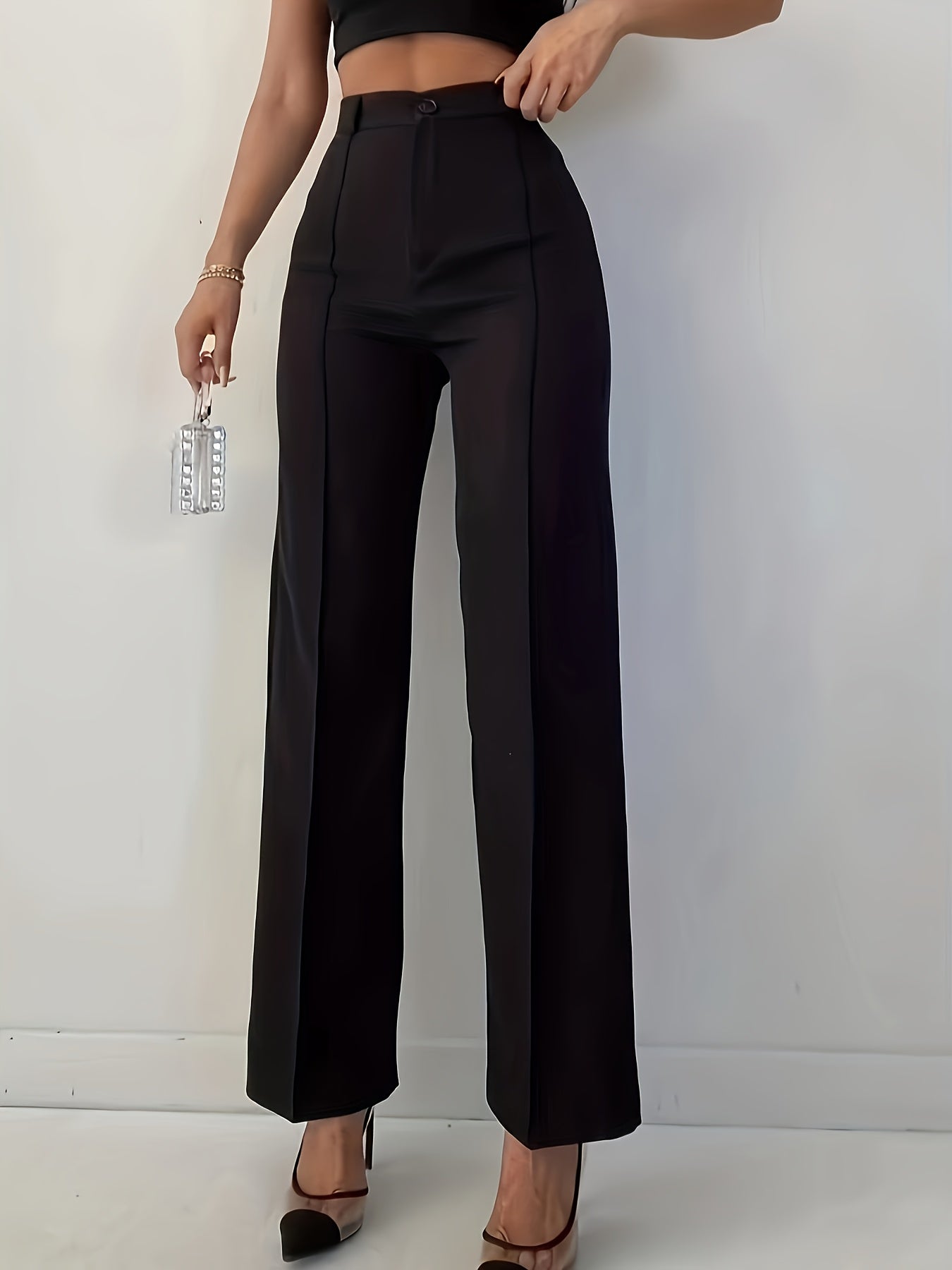 WL Atelier | Elegant High-Waisted Slim-Fit Suit Pants