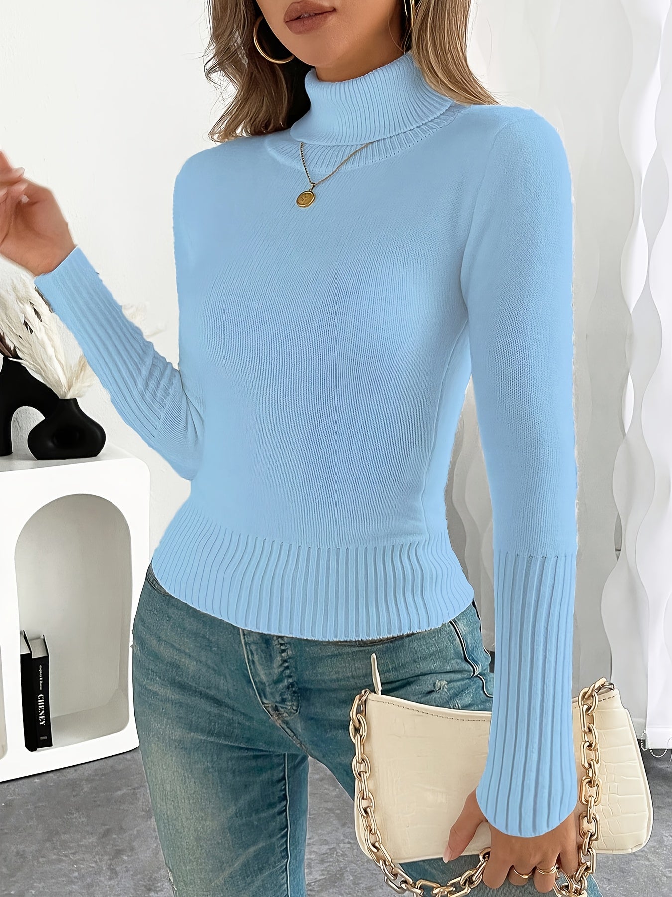 WL Atelier | Cozy Pink High-Neck Fleece-Lined Sweater