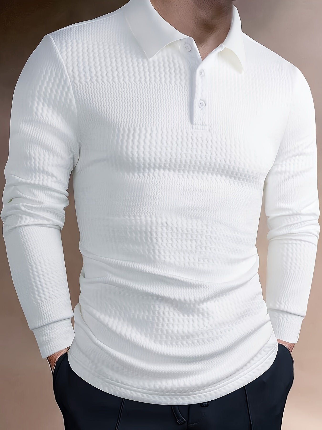 WL Atelier Men | Sleek Black Long-Sleeve Stretch Shirt