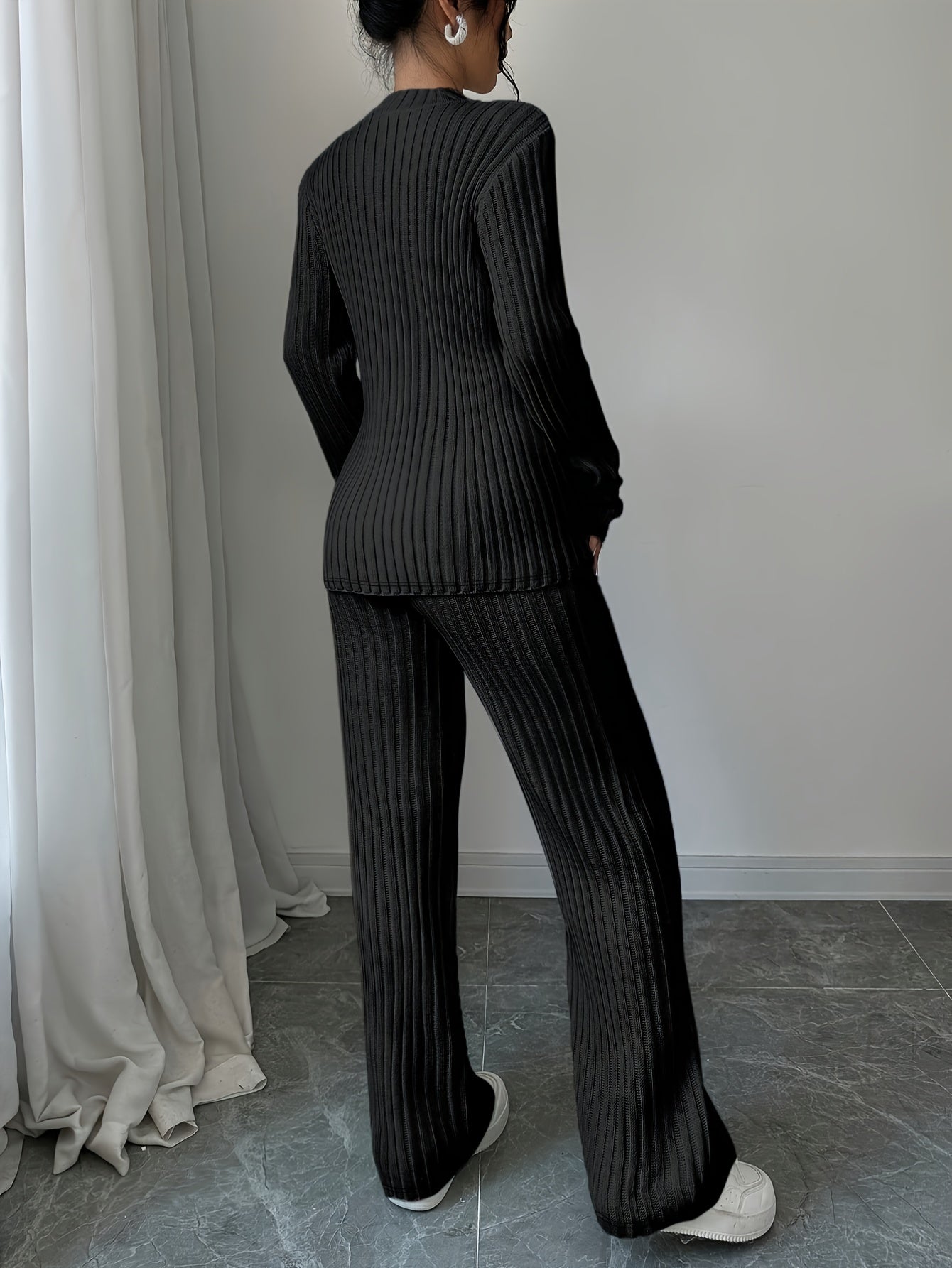 WL Atelier | Elegant Autumn/Winter Long-Sleeve & Pants Two-Piece Set