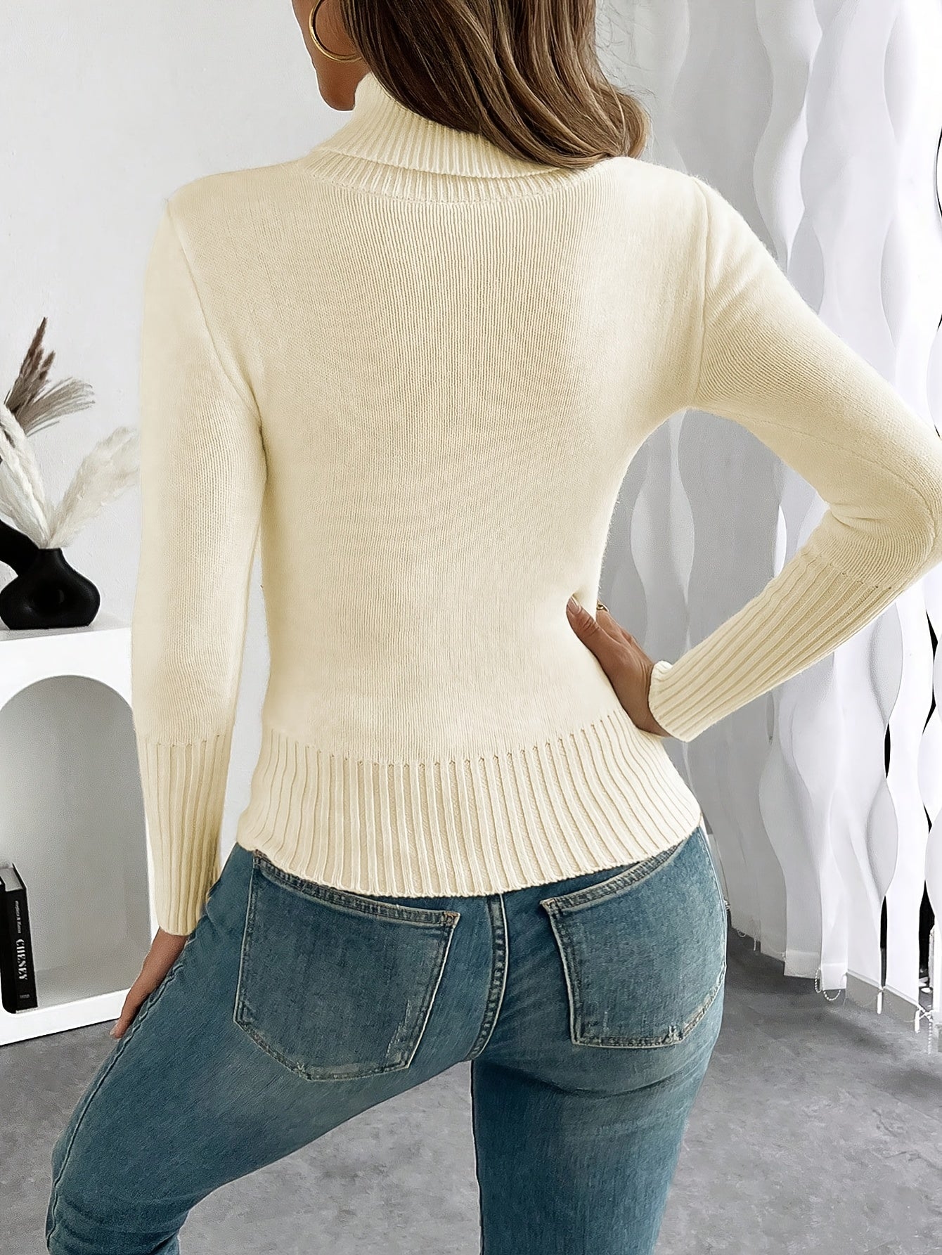WL Atelier | Cozy Pink High-Neck Fleece-Lined Sweater