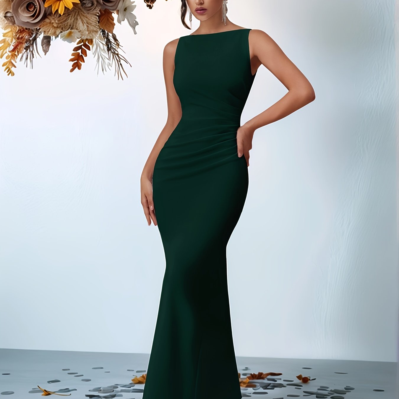 WL Atelier | Elegant One-Shoulder Slit Evening Dress