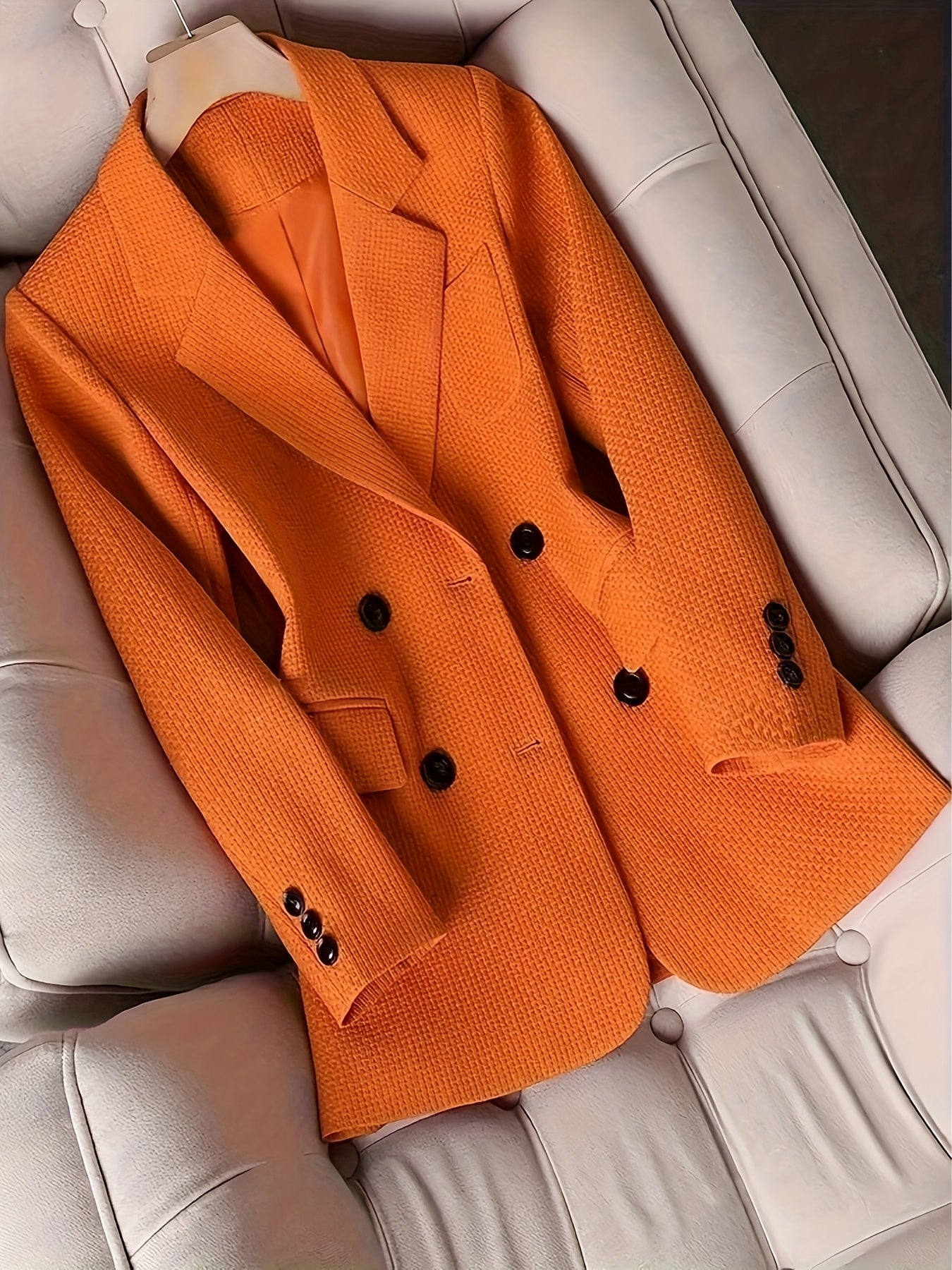 WL Atelier | Vibrant Orange Double-Breasted Blazer