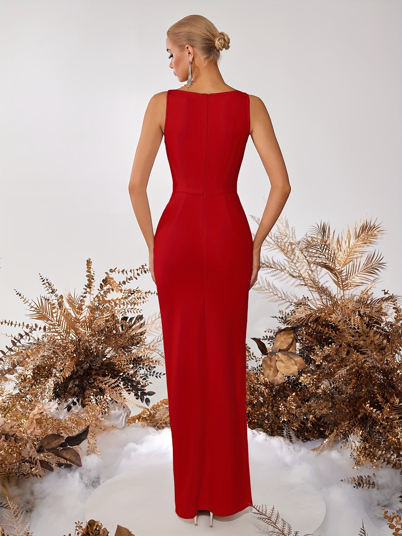 WL Atelier | Elegant One-Shoulder Slit Evening Dress