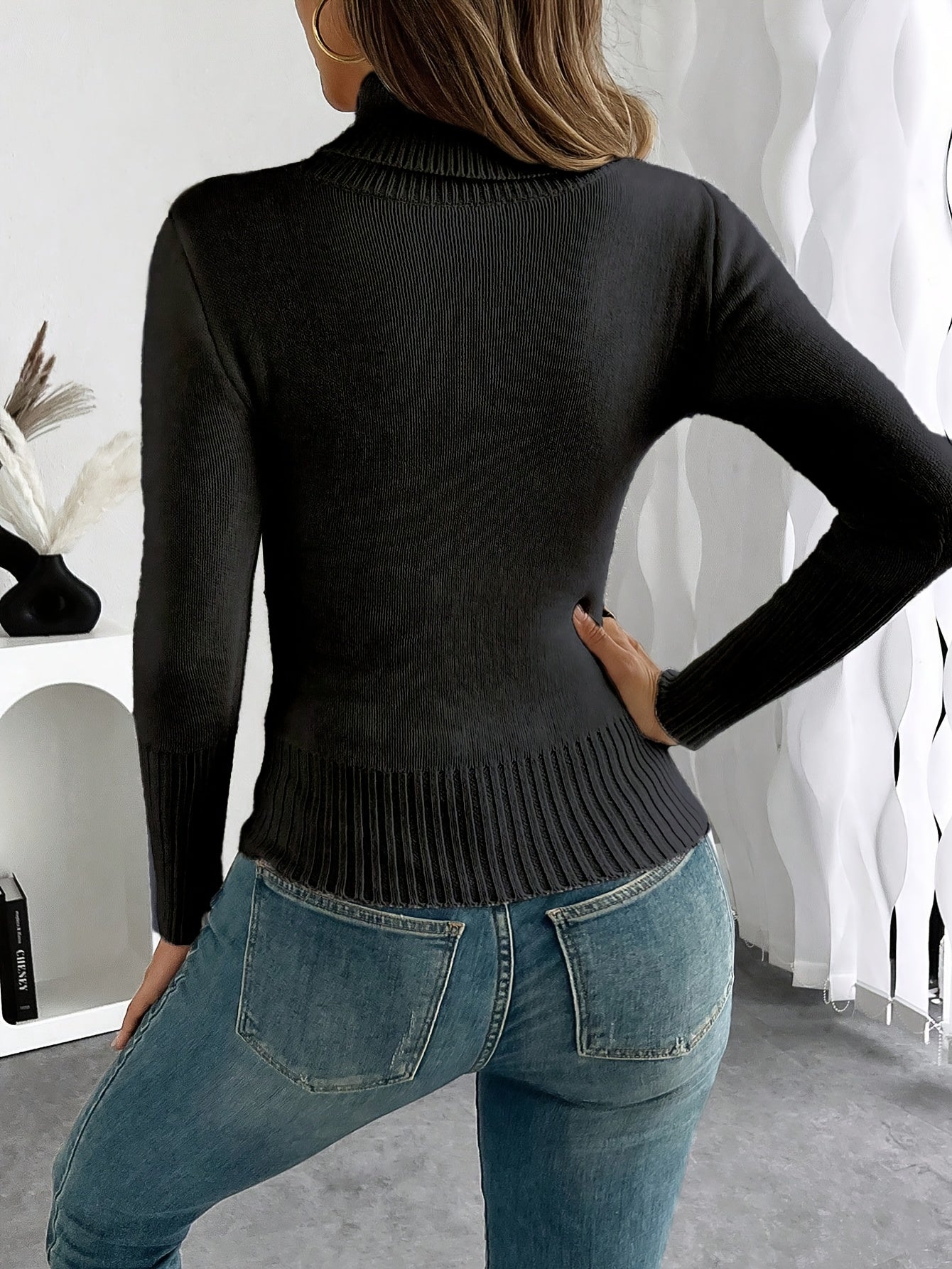 WL Atelier | Cozy Pink High-Neck Fleece-Lined Sweater