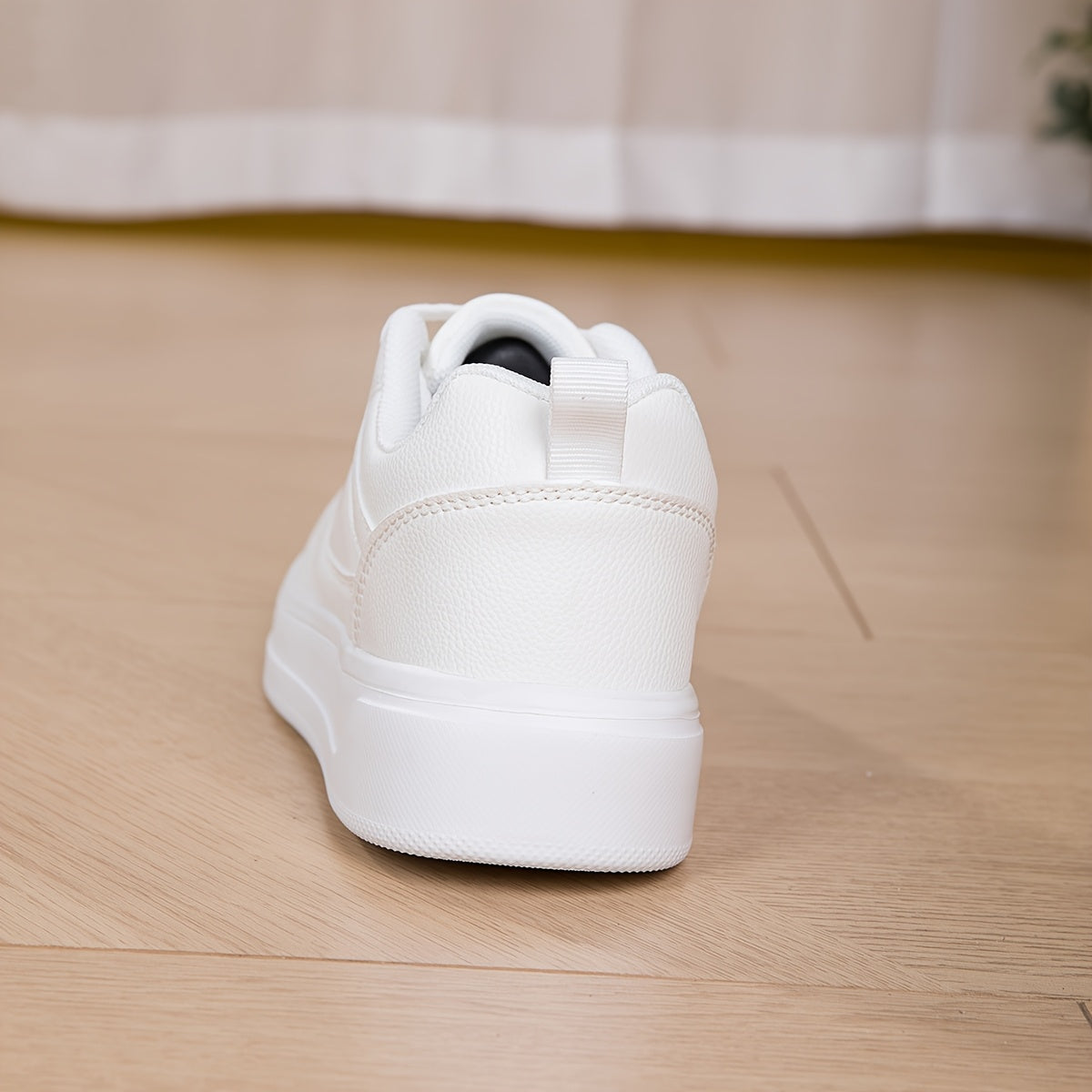WL Atelier | White Platform Sneakers with Golden Ankle Strap
