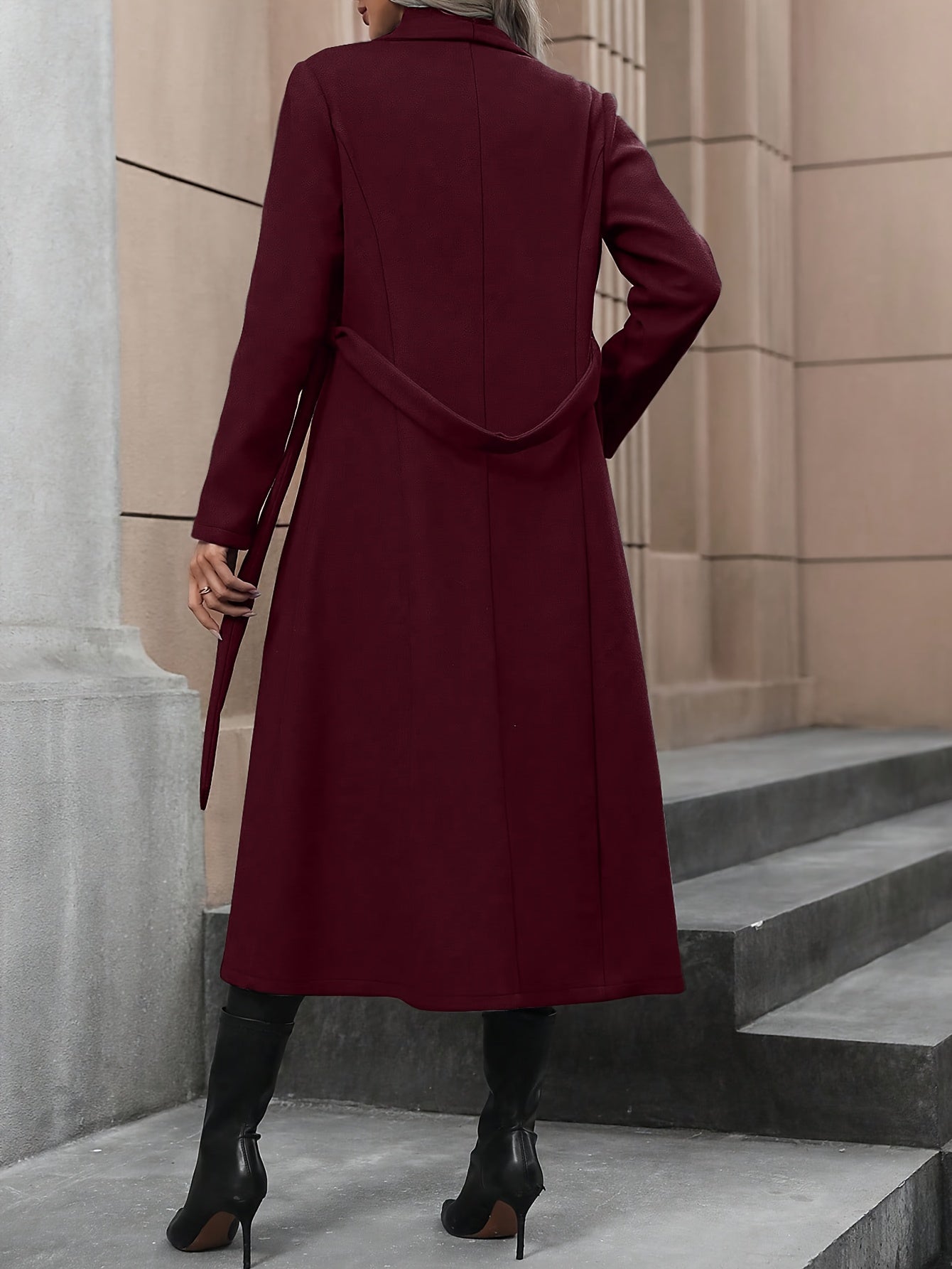 WL Atelier | Autumn/Winter Belted Fleece Coat with Large Lapels
