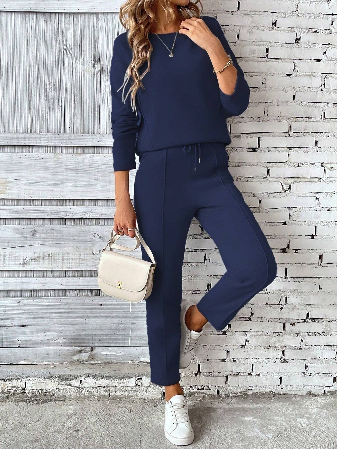 WL Atelier | Olive Green Solid Color Drawstring Pantsuit
