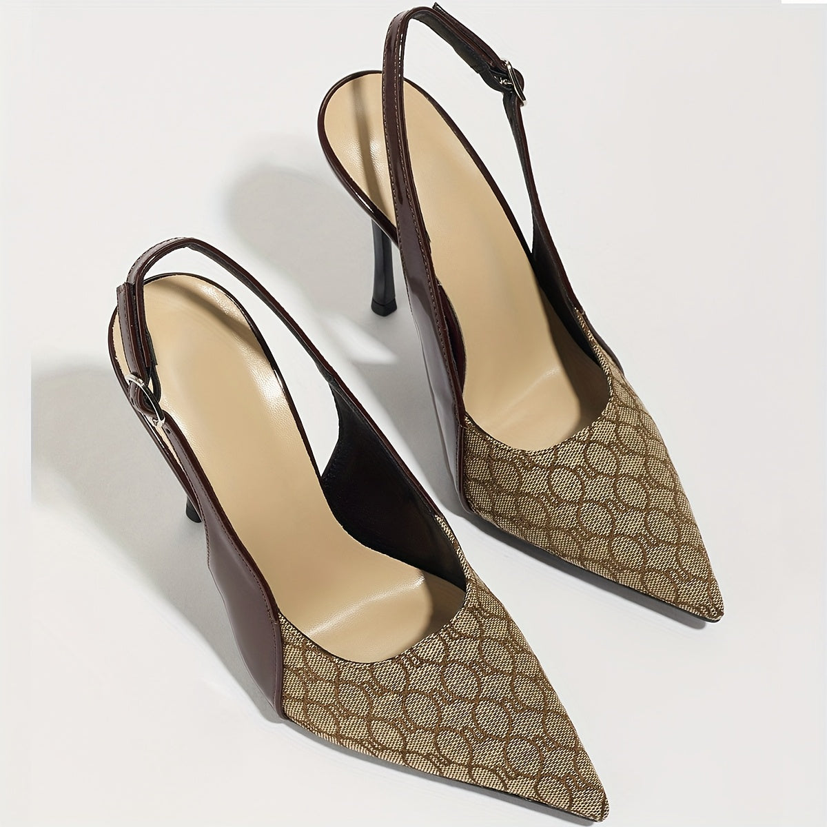 WL Atelier | Elegant Pointed-Toe Stiletto Sandals with Buckle Strap