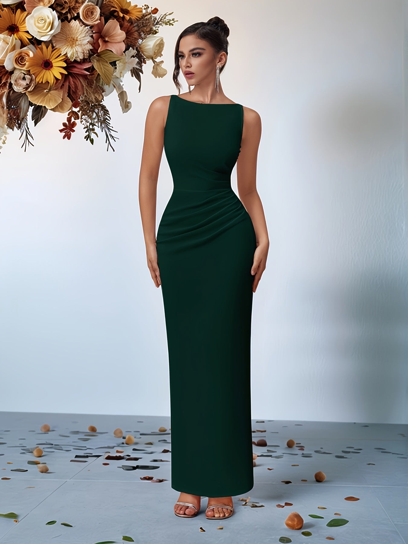 WL Atelier | Elegant One-Shoulder Slit Evening Dress