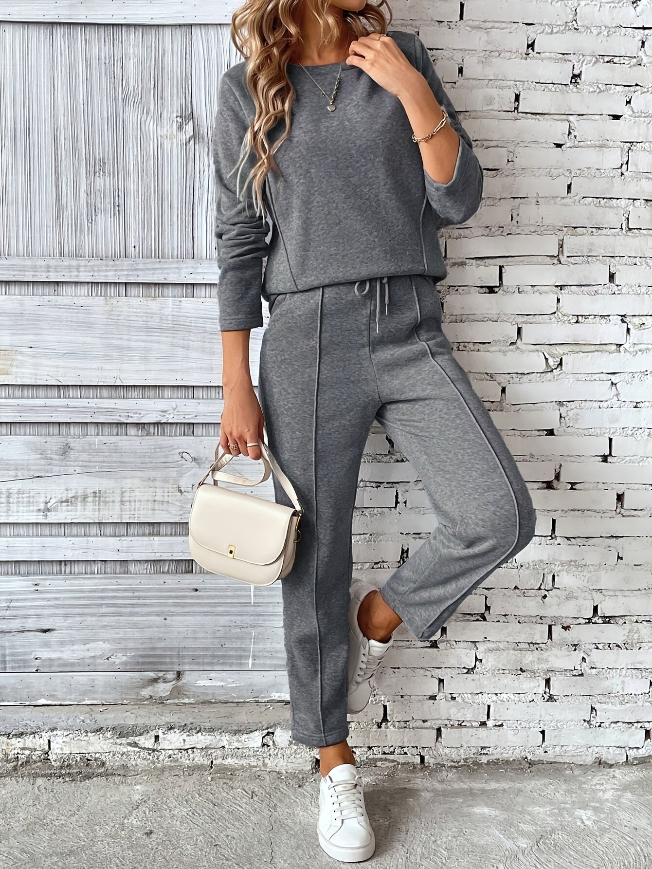 WL Atelier | Olive Green Solid Color Drawstring Pantsuit