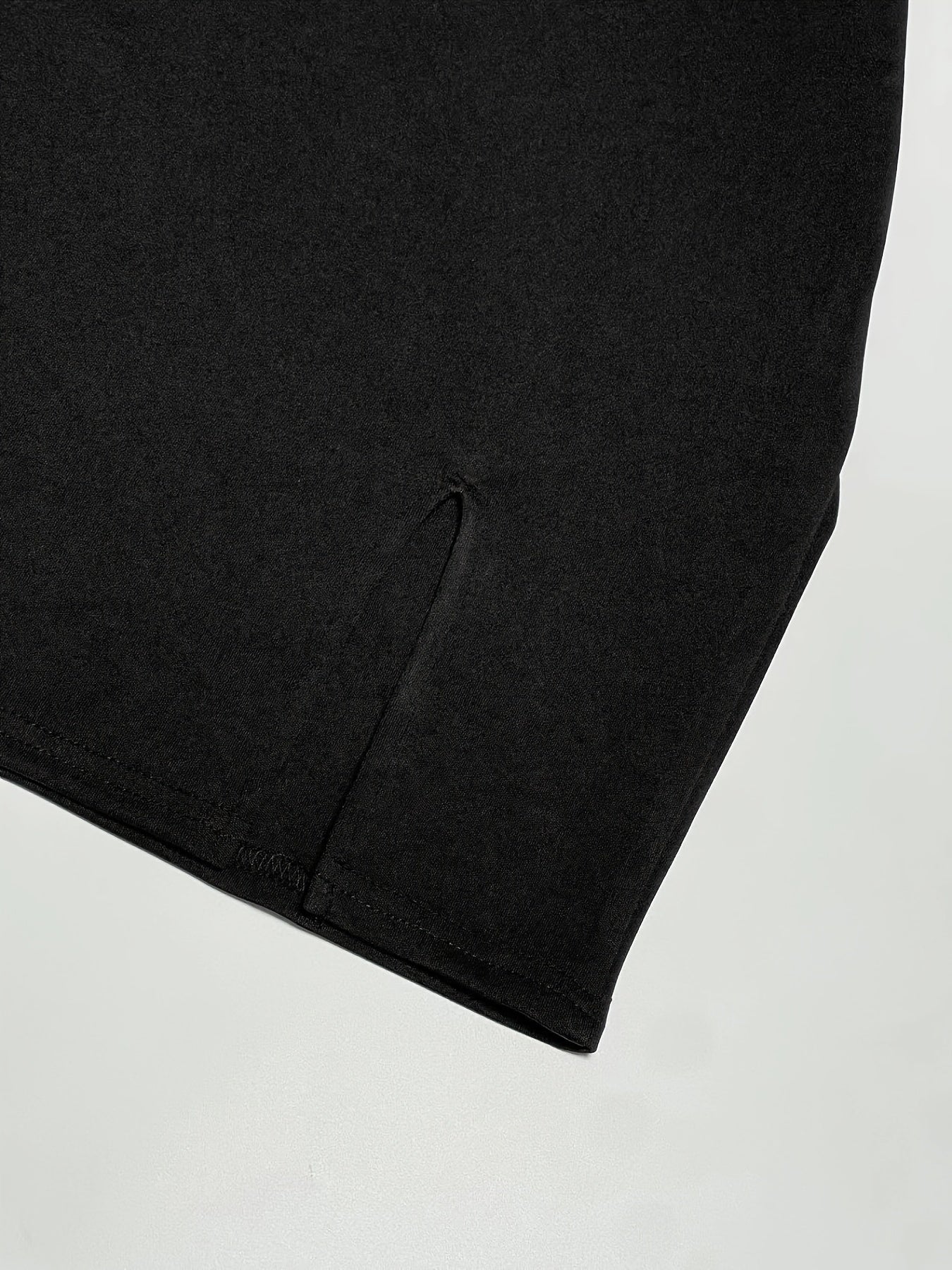 WL Atelier | Elegant Split Hem Mock Neck Bodycon Dress