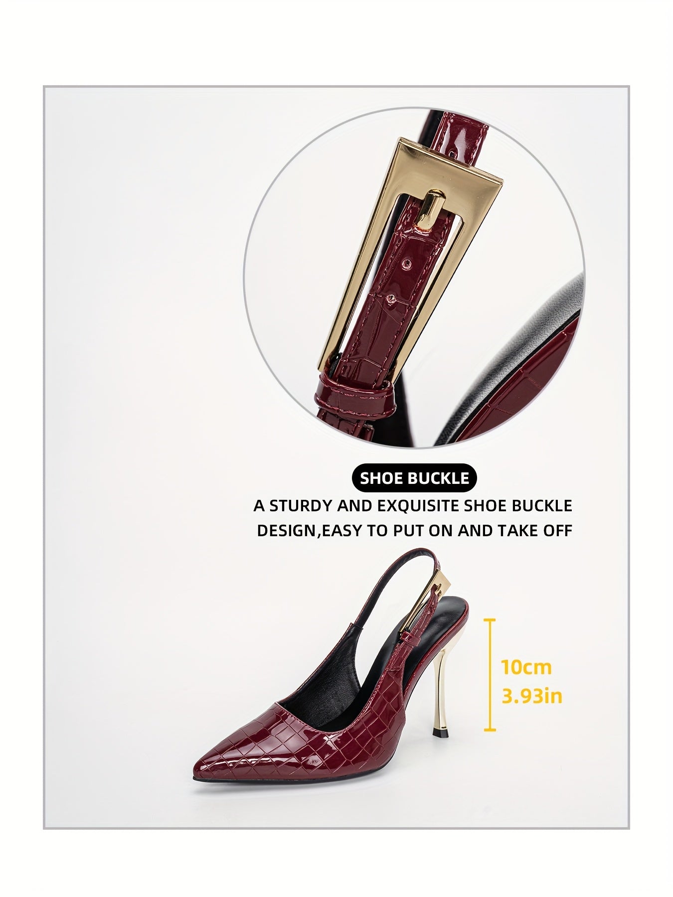 WL Atelier | Elegant 10cm Stiletto Heels with Buckle Strap