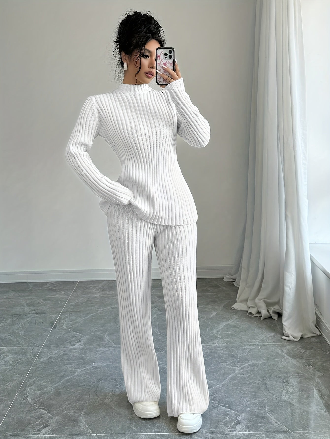 WL Atelier | Elegant Autumn/Winter Long-Sleeve & Pants Two-Piece Set